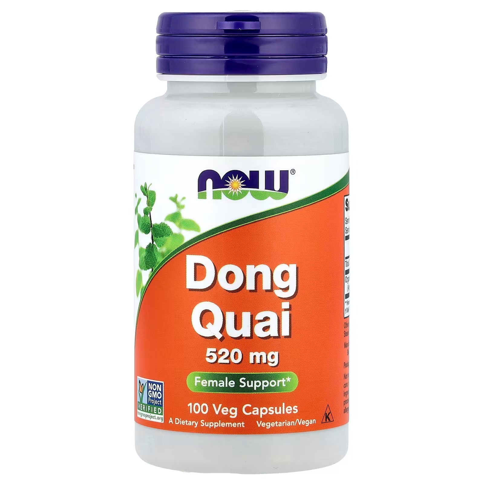 NOW Foods Dong Quai (Angelica sinensis) 520 mg Female Support 100 Capsules