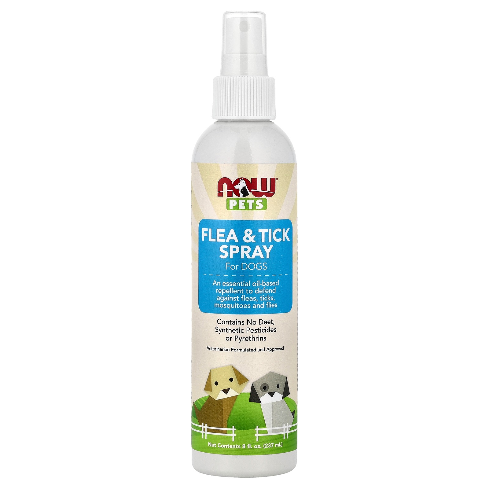 NOW Foods Pets Flea & Tick Spray for Dogs (237 ml)