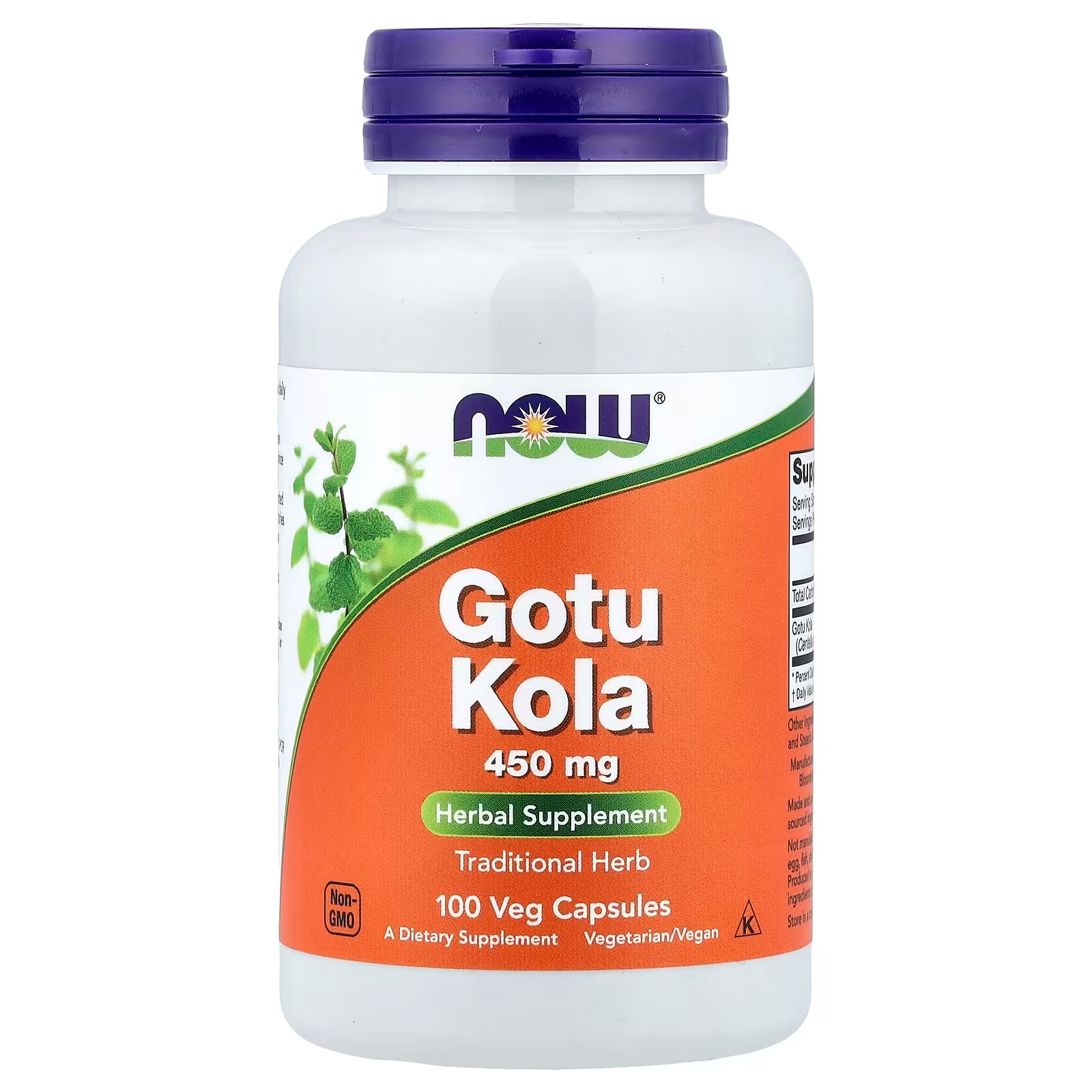 NOW Foods Gotu Kola 450 mg 100 Veg Capsules