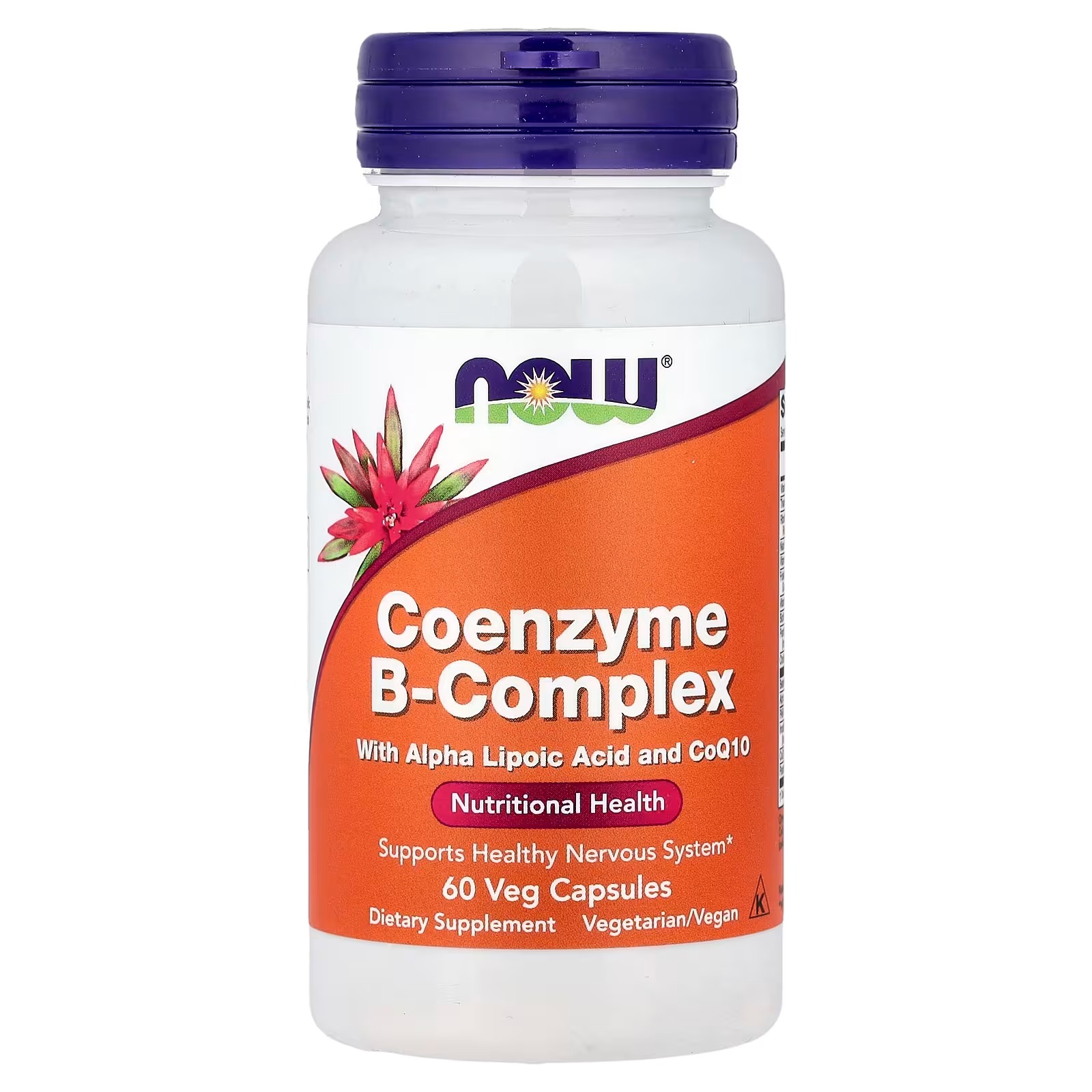 NOW Foods Co-Enzyme B Complex with Alpha Lipoic Acid and CoQ10 Nutritional Health 60 Capsules