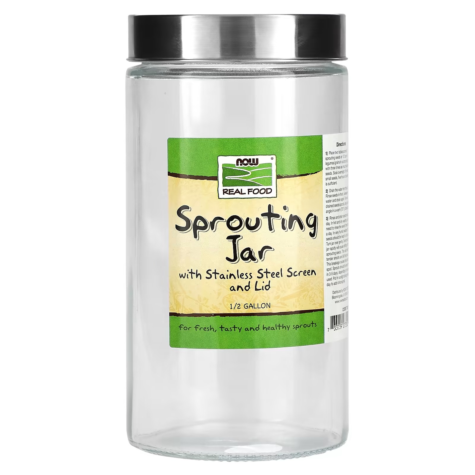 NOW Foods Sprouting Jar 1/2 Gallon