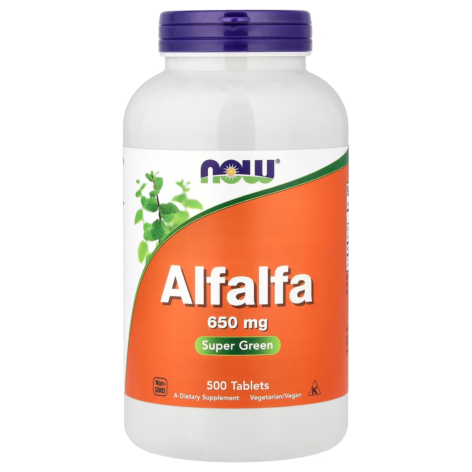 NOW Foods Alfalfa 650 mg source of Vitamin K, Green Superfoods 500 Tablets