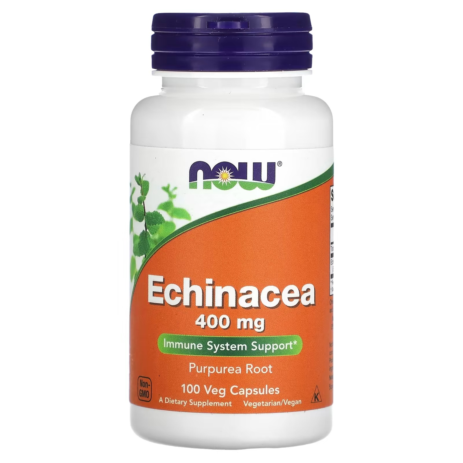 NOW Foods Echinacea (Purpurea Root) 400 mg Immune System Support 250 Veg Capsules