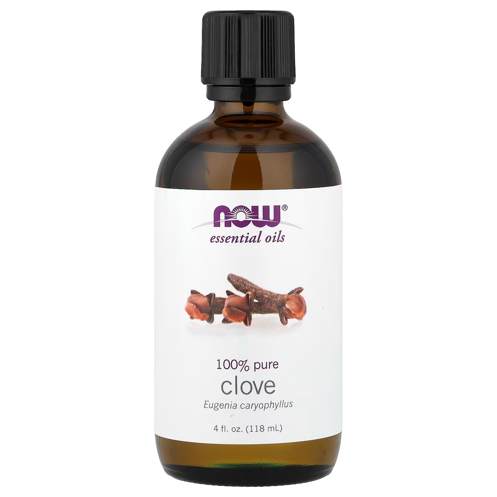 NOW Foods Essential Oil Clove 4 Fluid Ounce + 1 Glass Dropper 118 ml