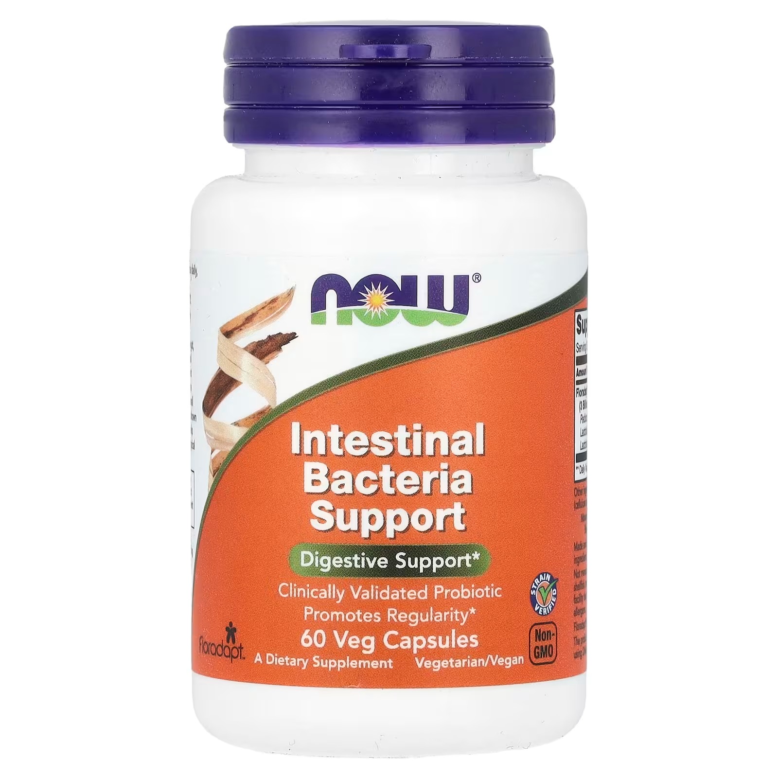 Now Foods Intestinal Bacteria Support Probiotic Promotes Regularity 60 Veg Capsules