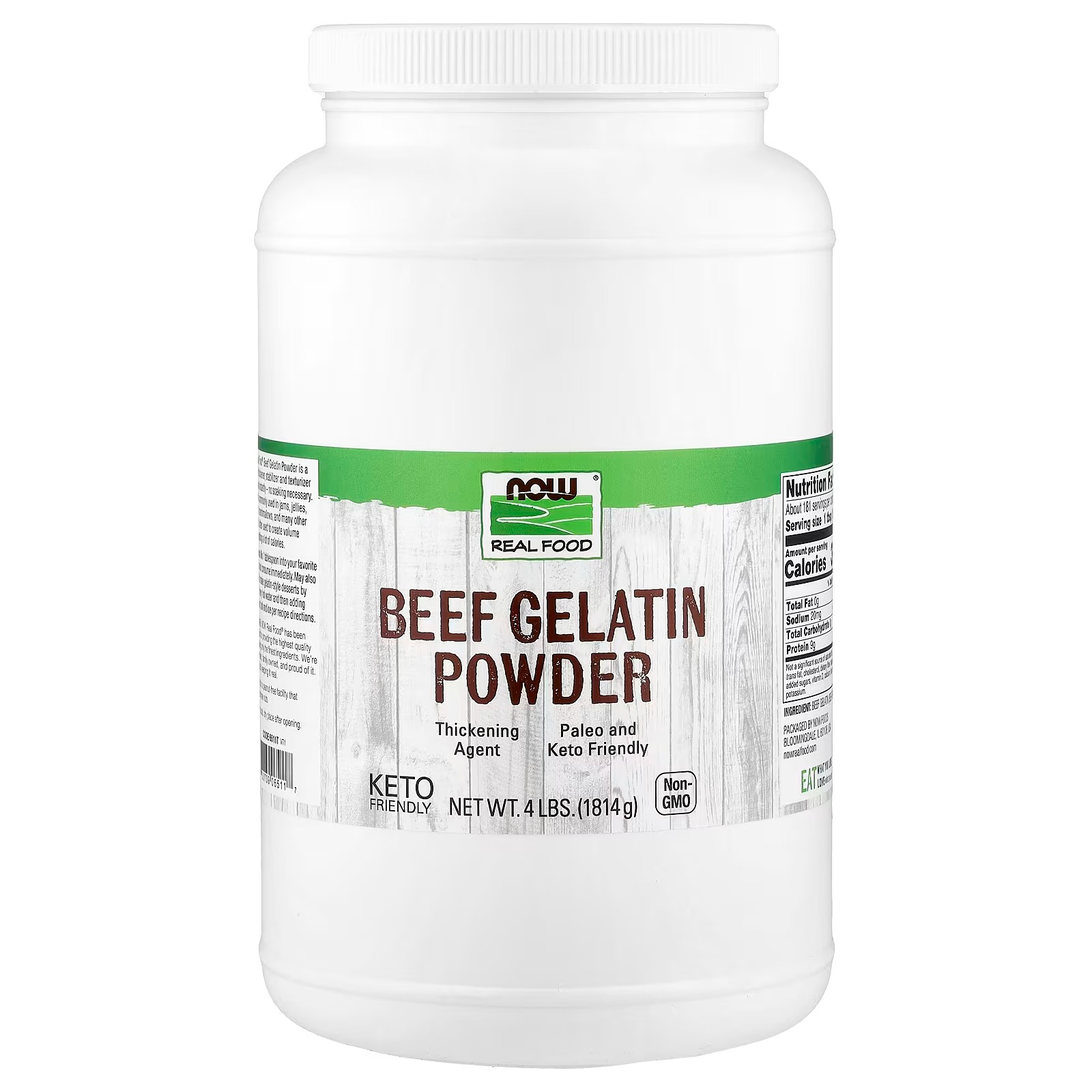 NOW Foods Beef Gelatin Powder Natural Thickening Agent Source of Protein