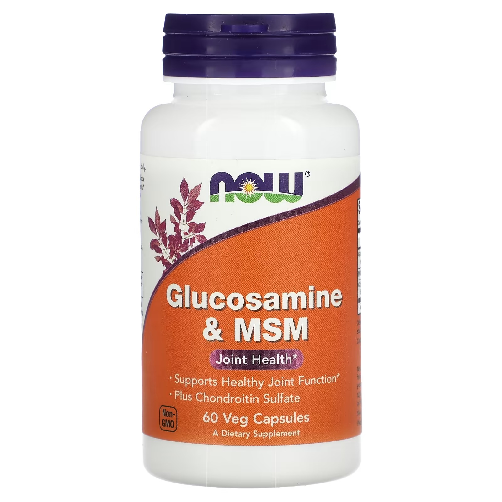 NOW Foods Glucosamine & MSM plus Chondroitin Sulfate Joint Health 60 Veg Capsules