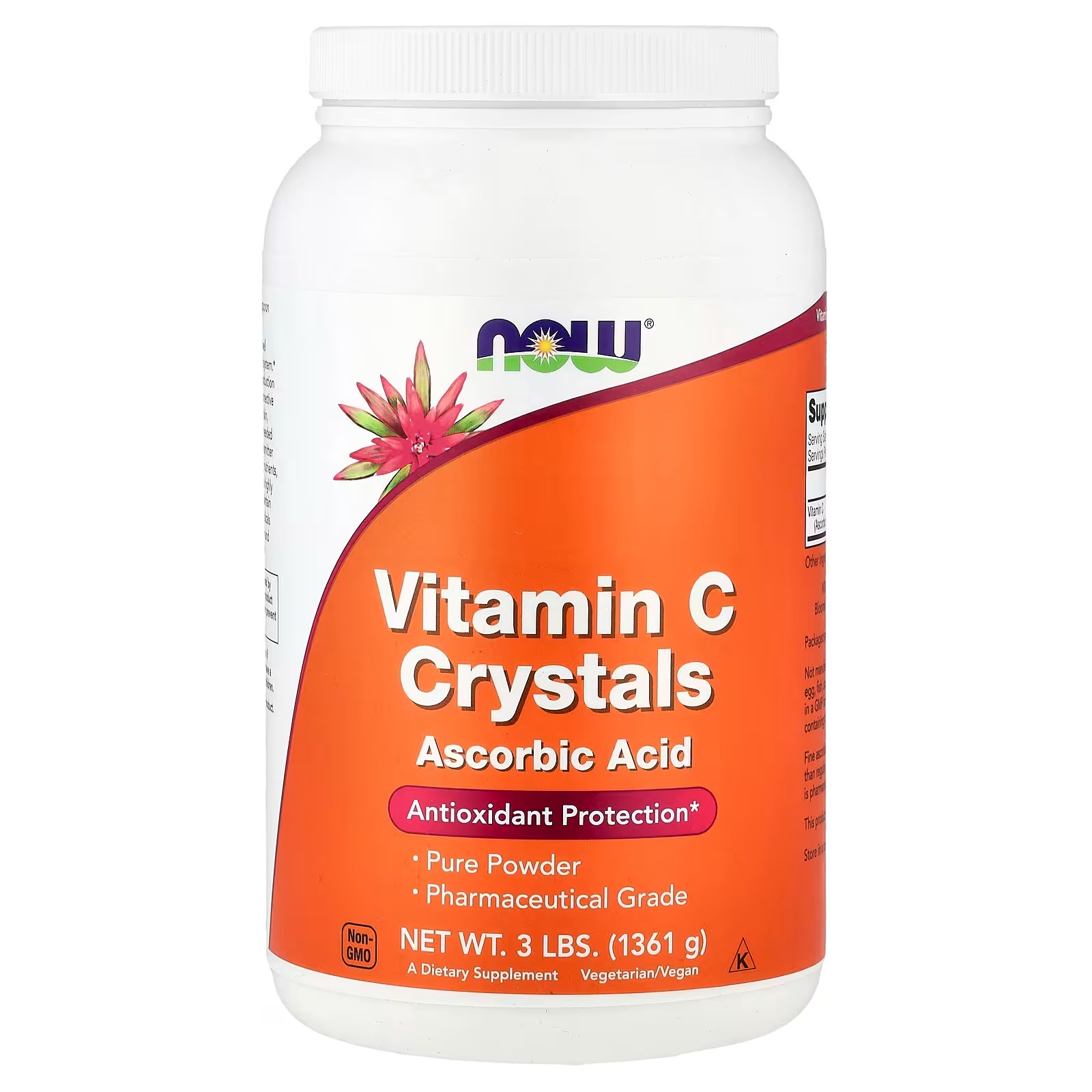 NOW Foods Vitamin C Crystals (Ascorbic Acid) Antioxidant Protection