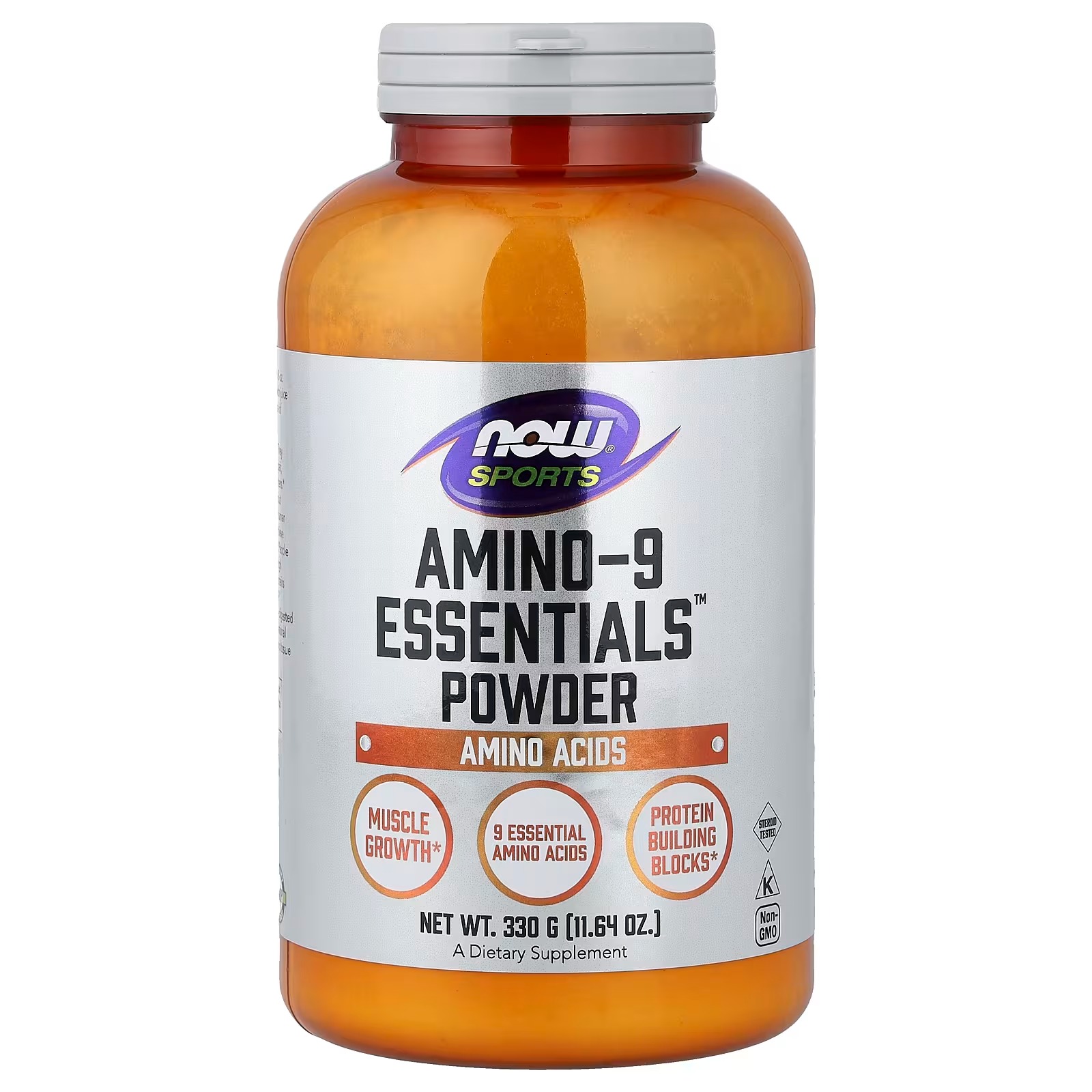 NOW Foods Sports Nutrition Amino-9 Essentials™ Powder Enhanced Protein Synthesis Amino Acids