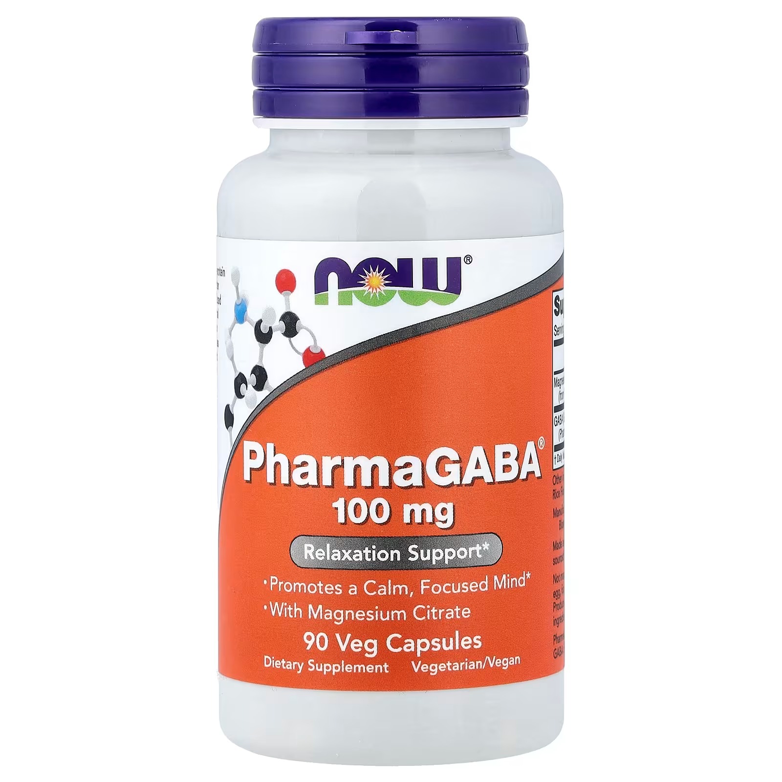 NOW Foods Magnesium Citrate Enzyme Function Nervous System Support 240 Veg Capsules