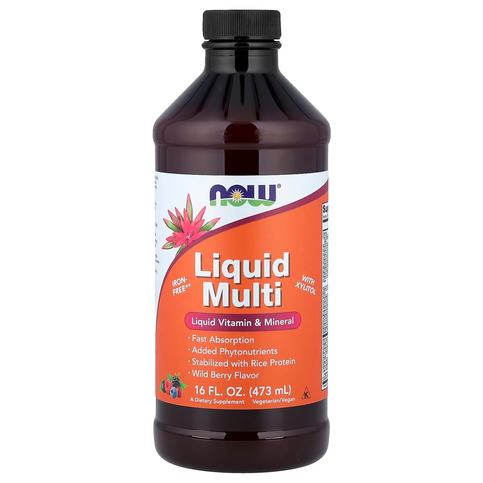 NOW Foods Liquid Multi Fast Absorption, Liquid Vitamin & Mineral Wild Berry Flavor