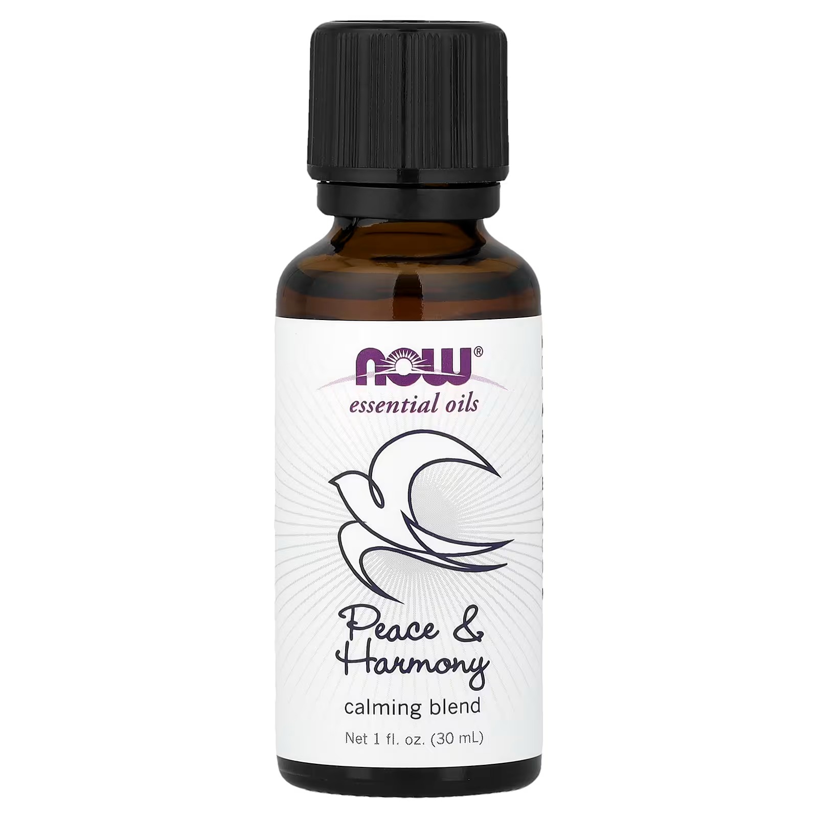 NOW Essential Oils Peace & Harmony Oil Blend Calming Blend 30 ml