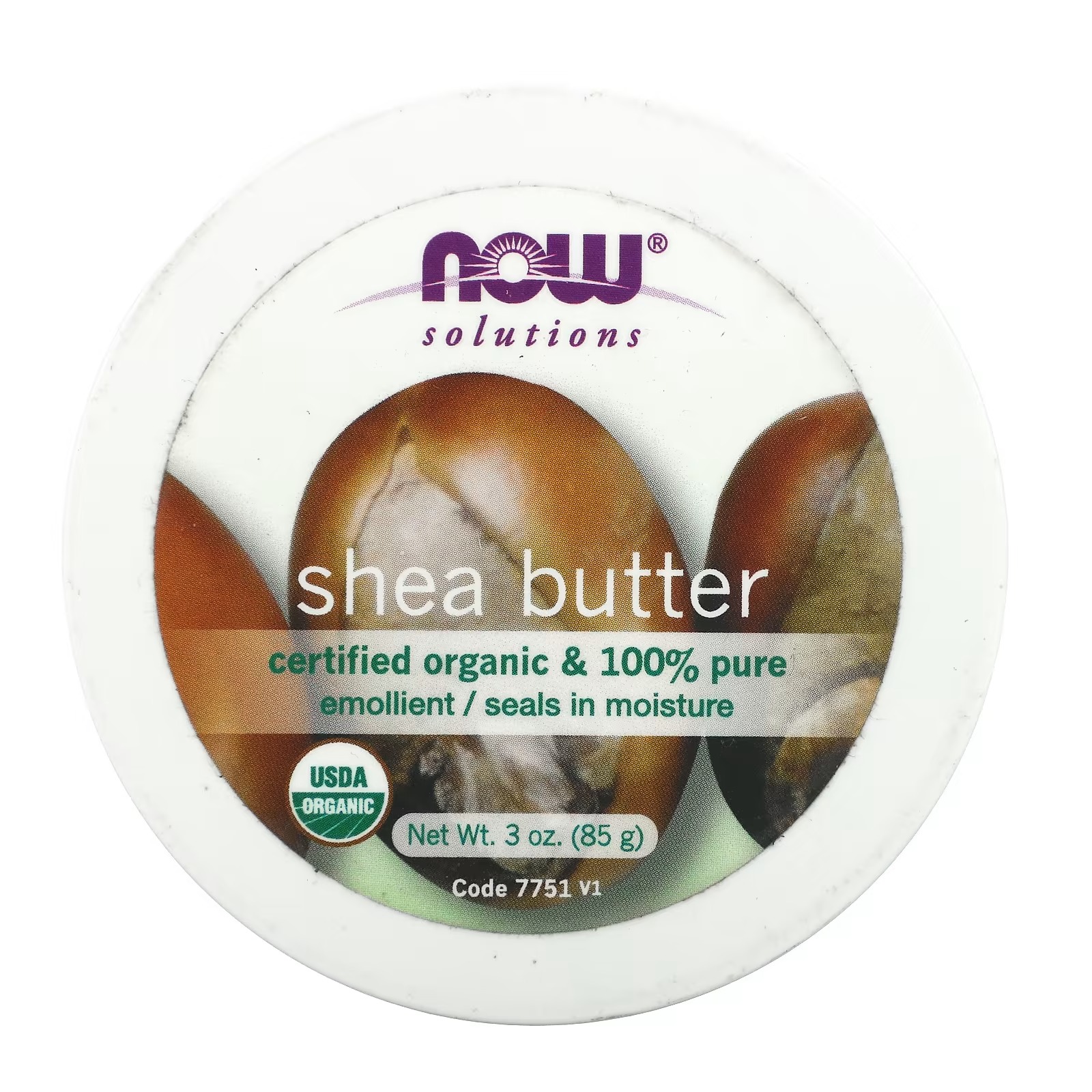 NOW Foods Solutions Certified Organic Shea Butter Moisturizer For Rough And Dry Skin