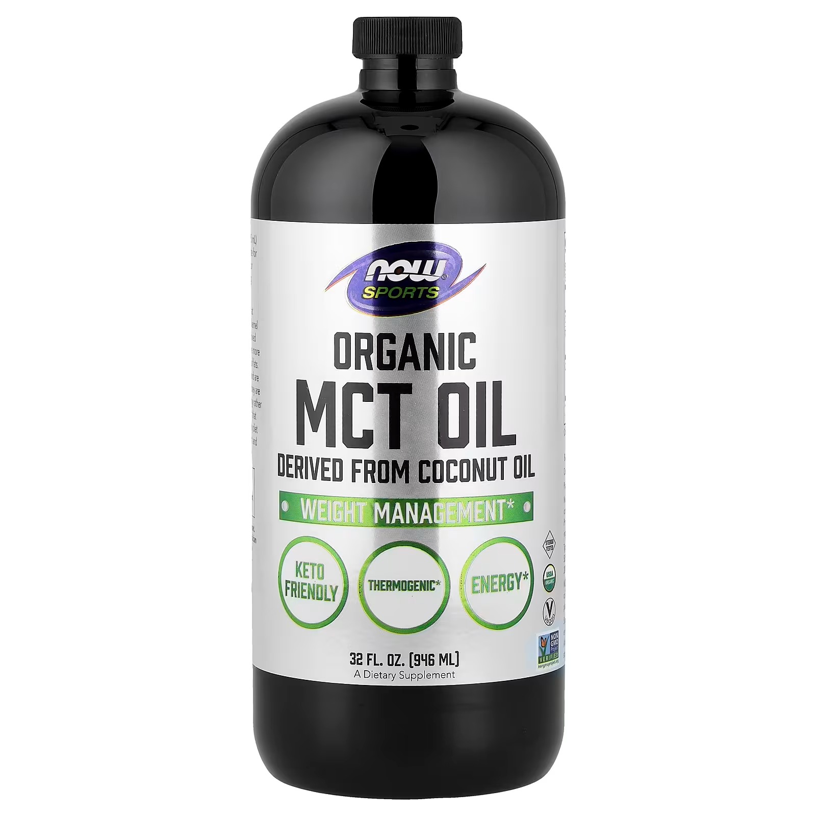 NOW Foods Sports Organic MCT Oil 14 g Plastic Bottle