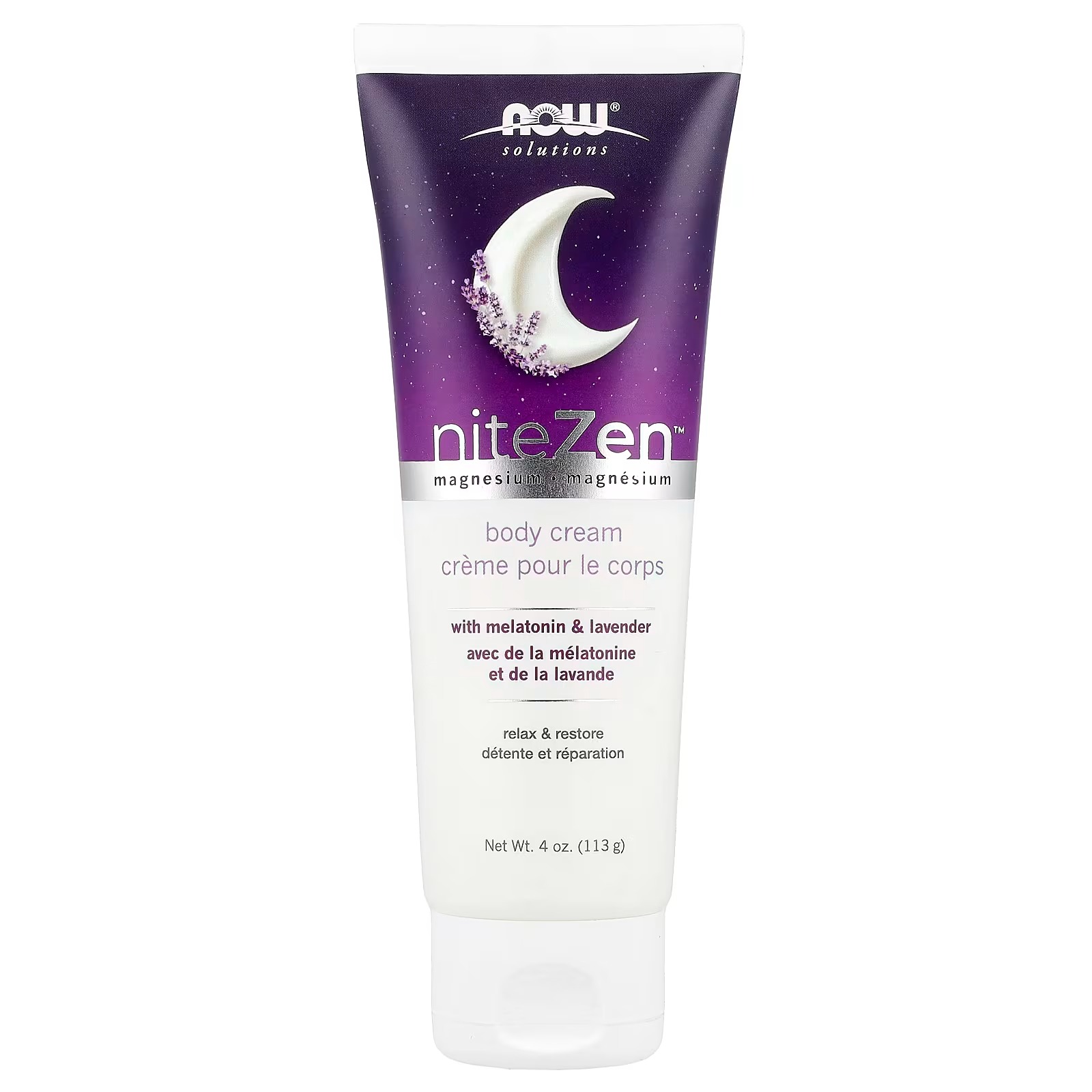 NOW Foods Solutions,niteZen™ Magnesium Cream Melatonin and Lavender
