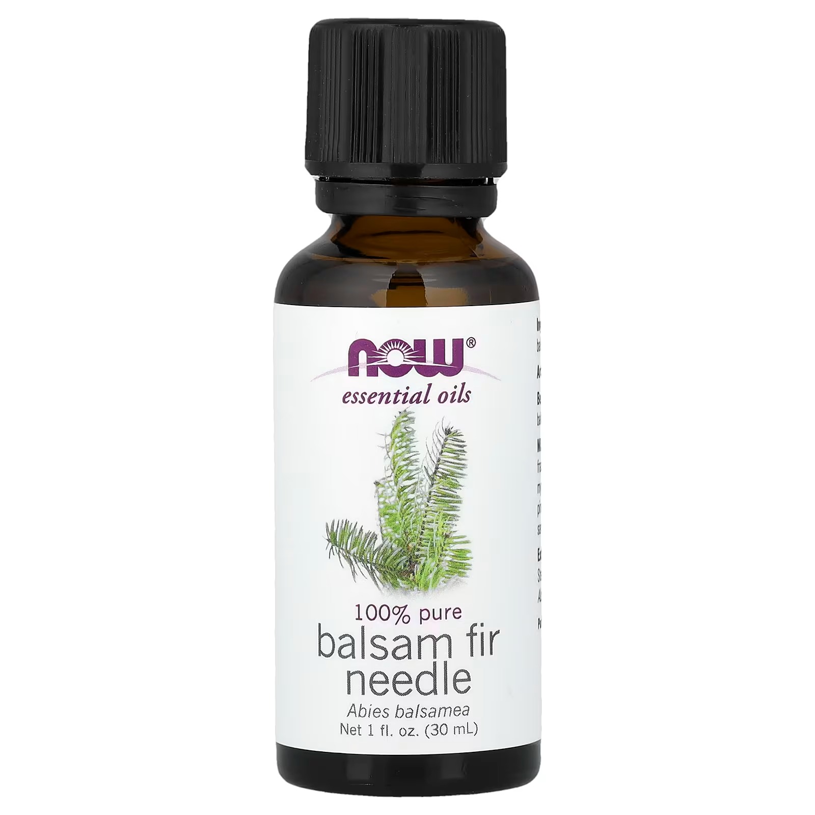 NOW Foods Essential Oils Balsam Fir Needle Oil Woodsy Aromatherapy Scent Steam Distilled 100% Pure Vegan 30ml