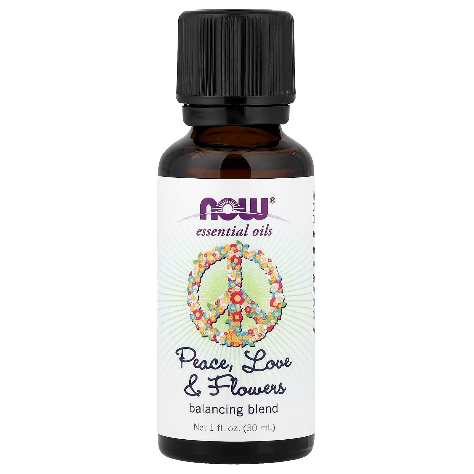 NOW Foods Solutions Peace Love and Flowers Essential Oil Blend Sweet Floral 30ml