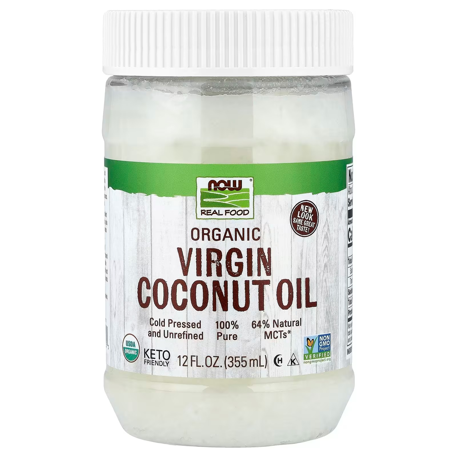NOW Foods Real Food Organic Virgin Coconut Oil (355 ml)