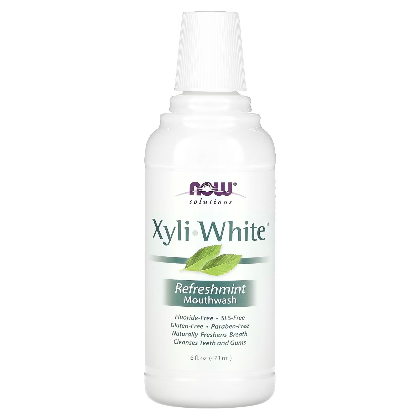 NOW Foods Solutions XyliWhite Mouthwash, Fluoride-Free Refreshmint (473 ml)