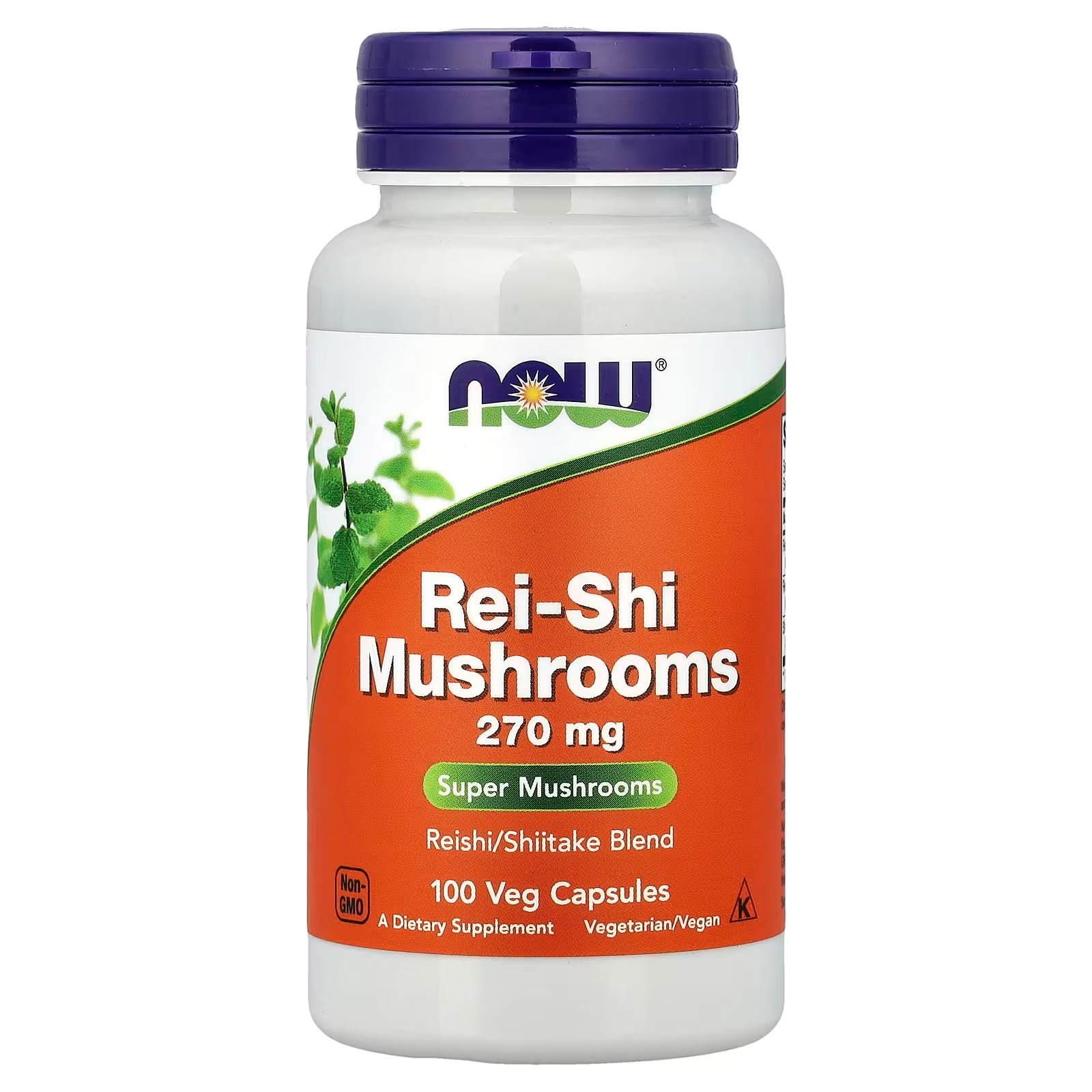 Now Foods Rei-Shi Mushrooms 100 Capsules with 270 mg Reishi Mushroom Extract per Capsule