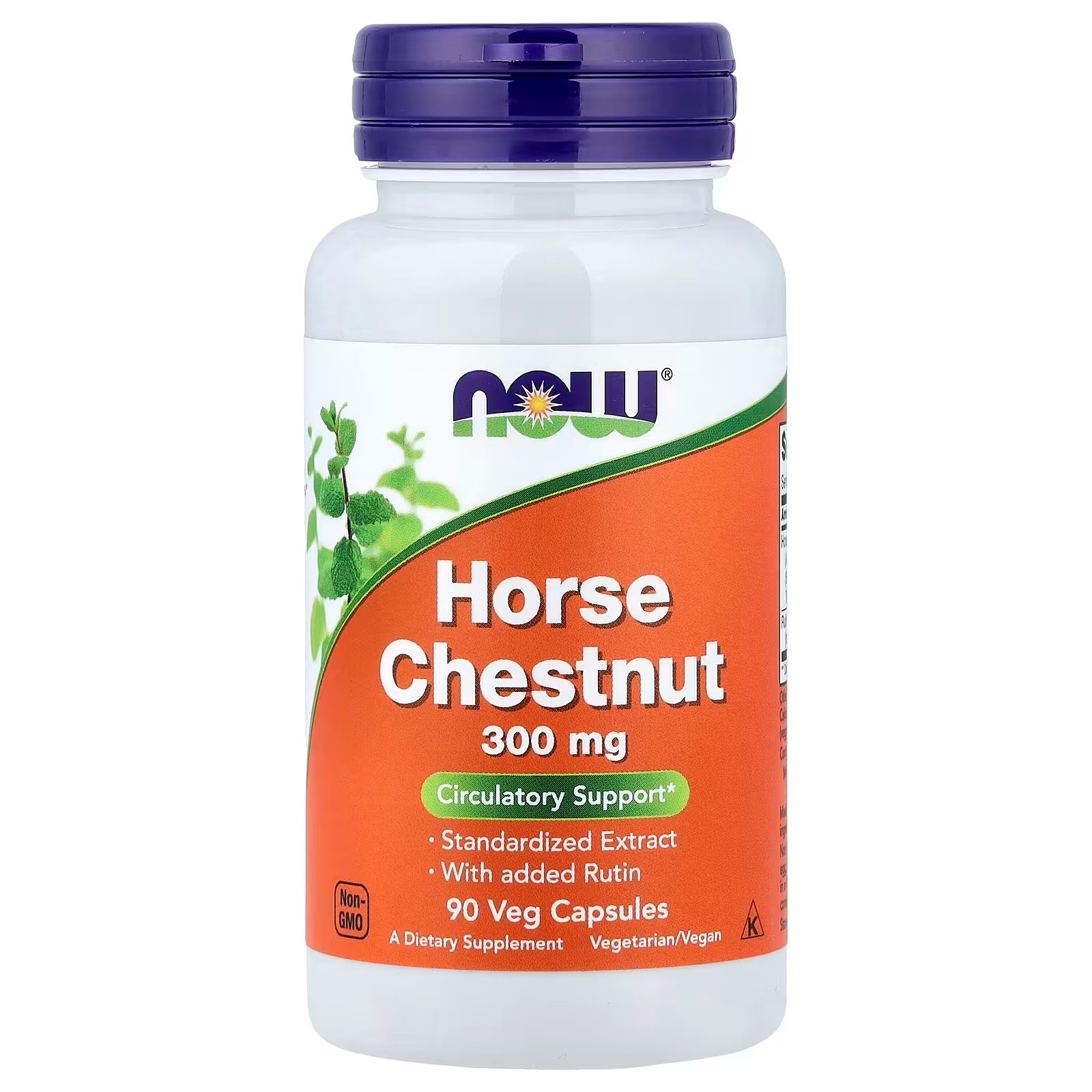NOW Foods Horse Chestnut 300 mg with Added Rutin Circulatory Support 90 Veg Capsules