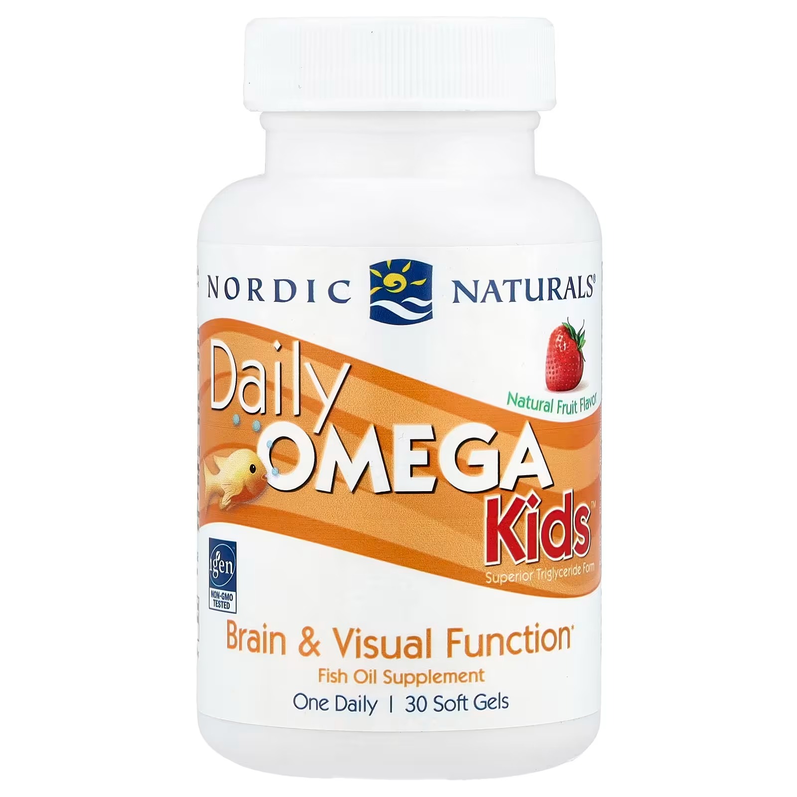 Nordic Naturals Daily Omega Kids Natural Fruit Flavour 500 mg 30 Chewable Soft Gels