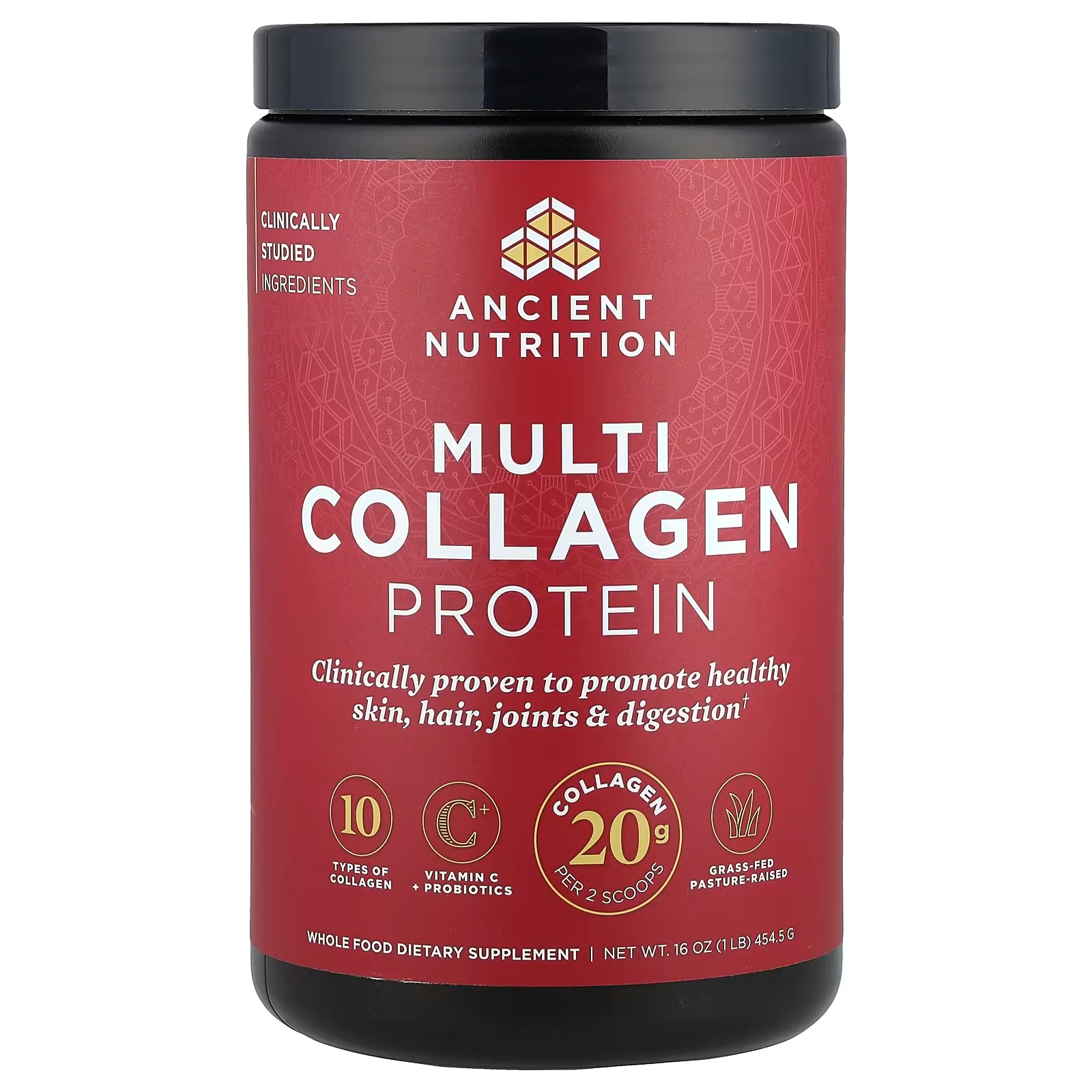 Ancient Nutrition Hydrolyzed Multi Collagen Peptides Powder – Unflavored Collagen Protein Supplement