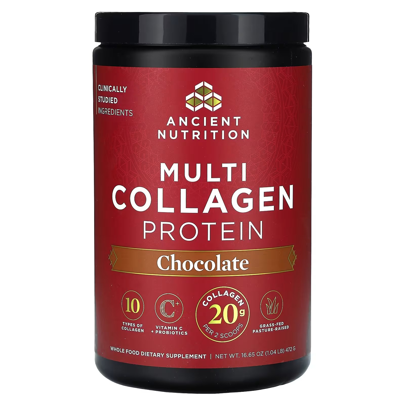 Ancient Nutrition Hydrolyzed Multi Collagen Peptides Powder – Chocolate Flavor, Collagen Protein Supplement