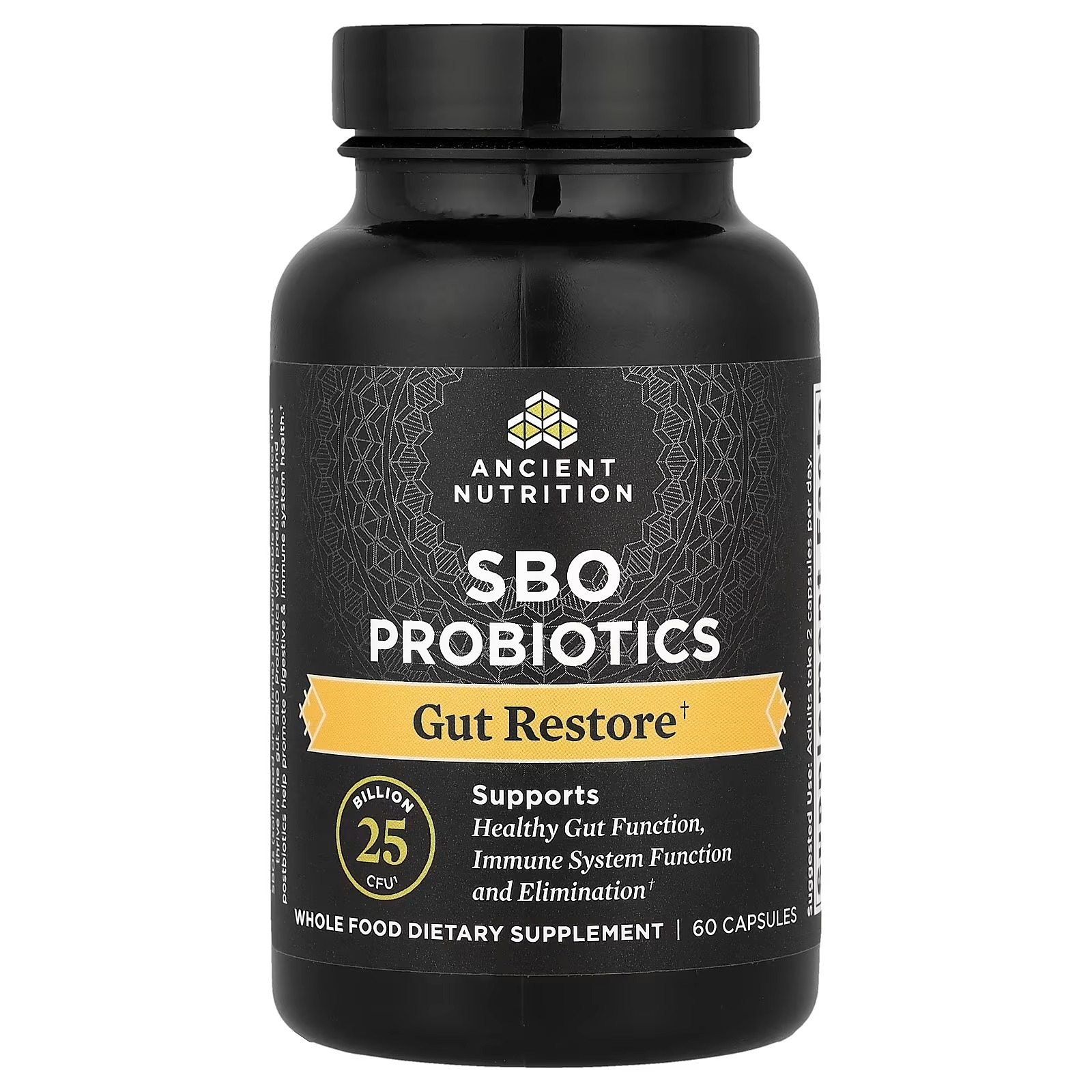 Ancient Nutrition SBO Probiotics Gut Restore 25 Billion CFUs – Probiotic Capsules, Gut Health Supplement