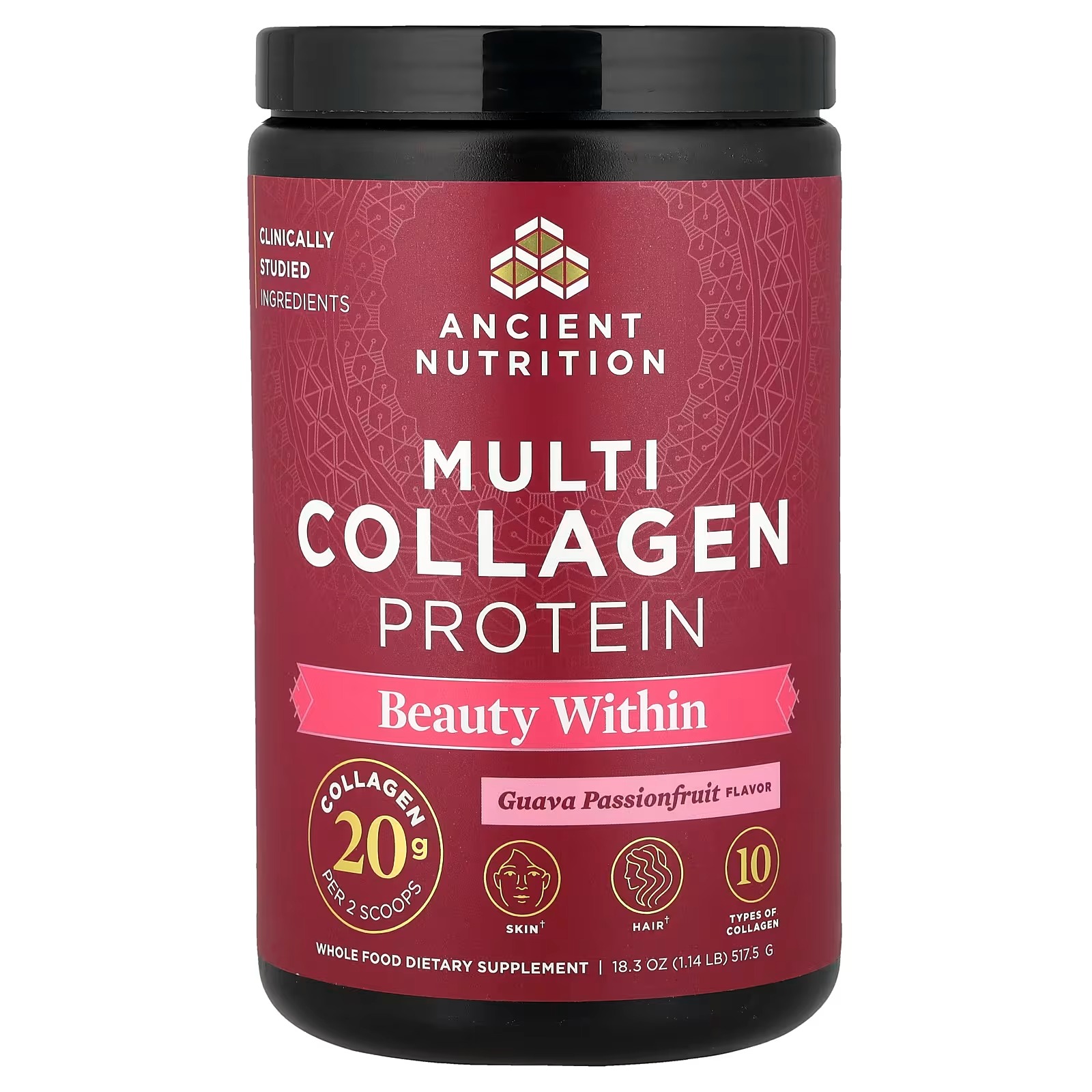 Ancient Nutrition Hydrolyzed Multi Collagen Peptides – Beauty Within, Collagen Protein Supplement