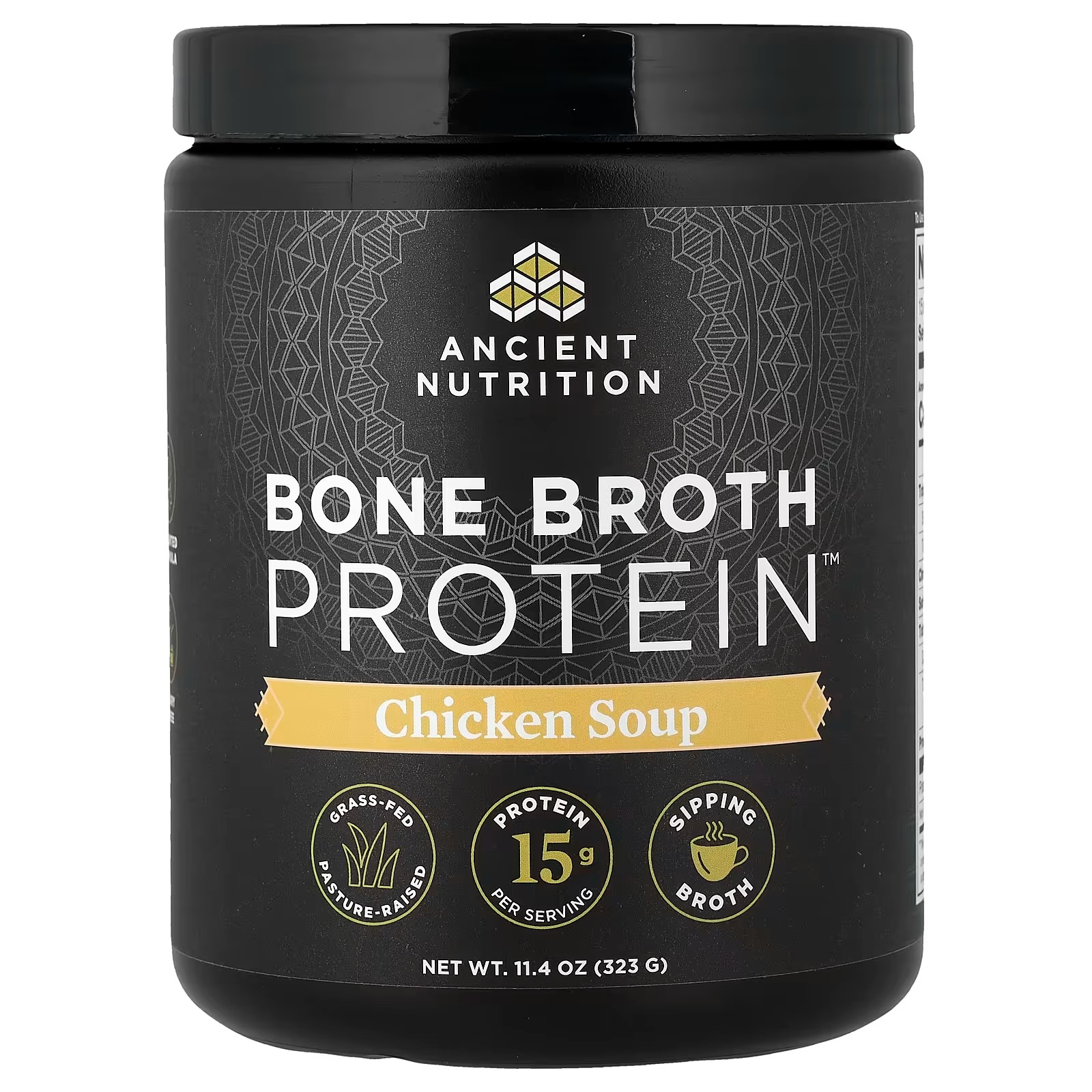 Ancient Nutrition Bone Broth Protein Chicken Soup 11.4 oz (323g) – Protein-Rich Bone Broth Powder