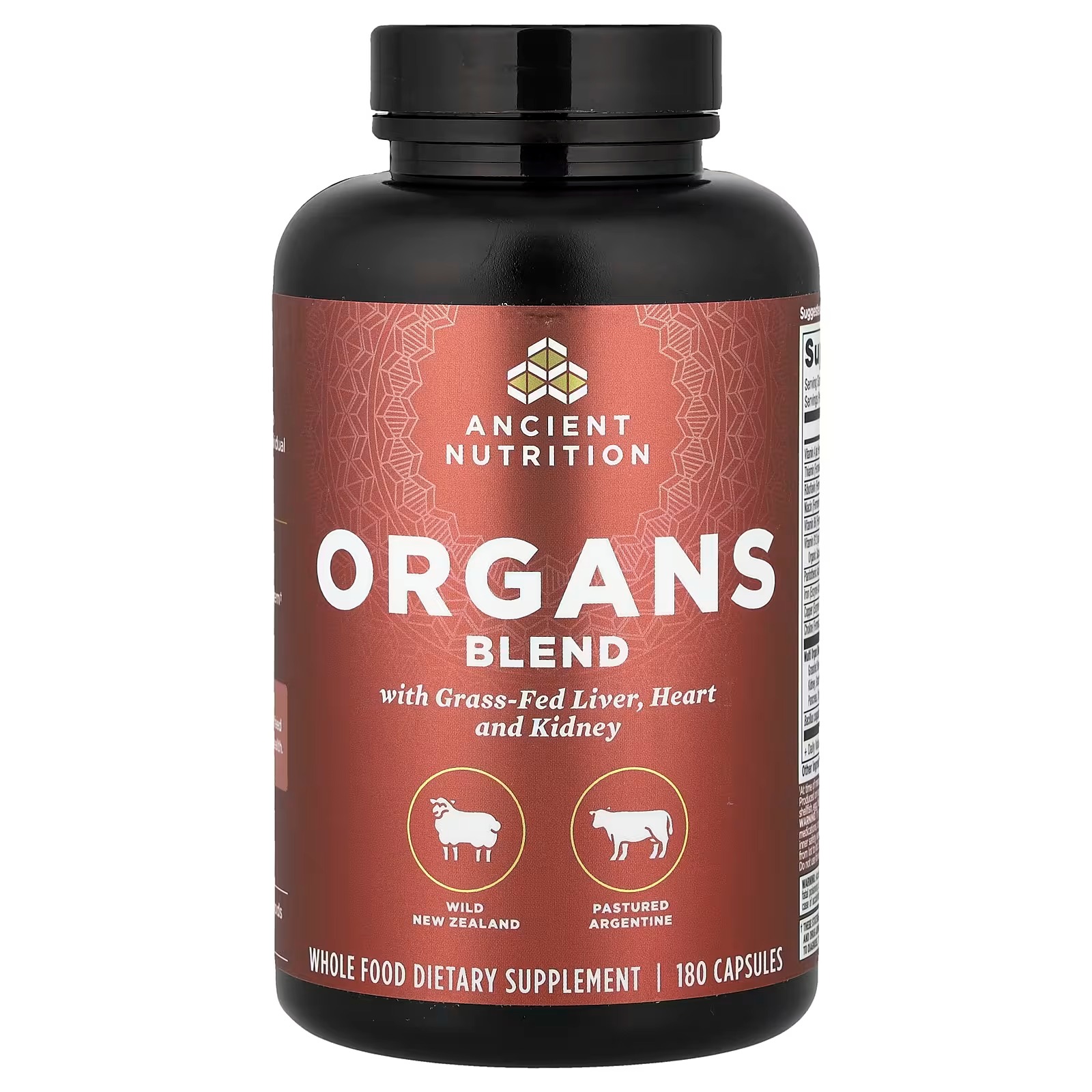 Ancient Nutrition Organs Blend 180 Capsules – Whole Food Organ Complex, Nutritional Supplement