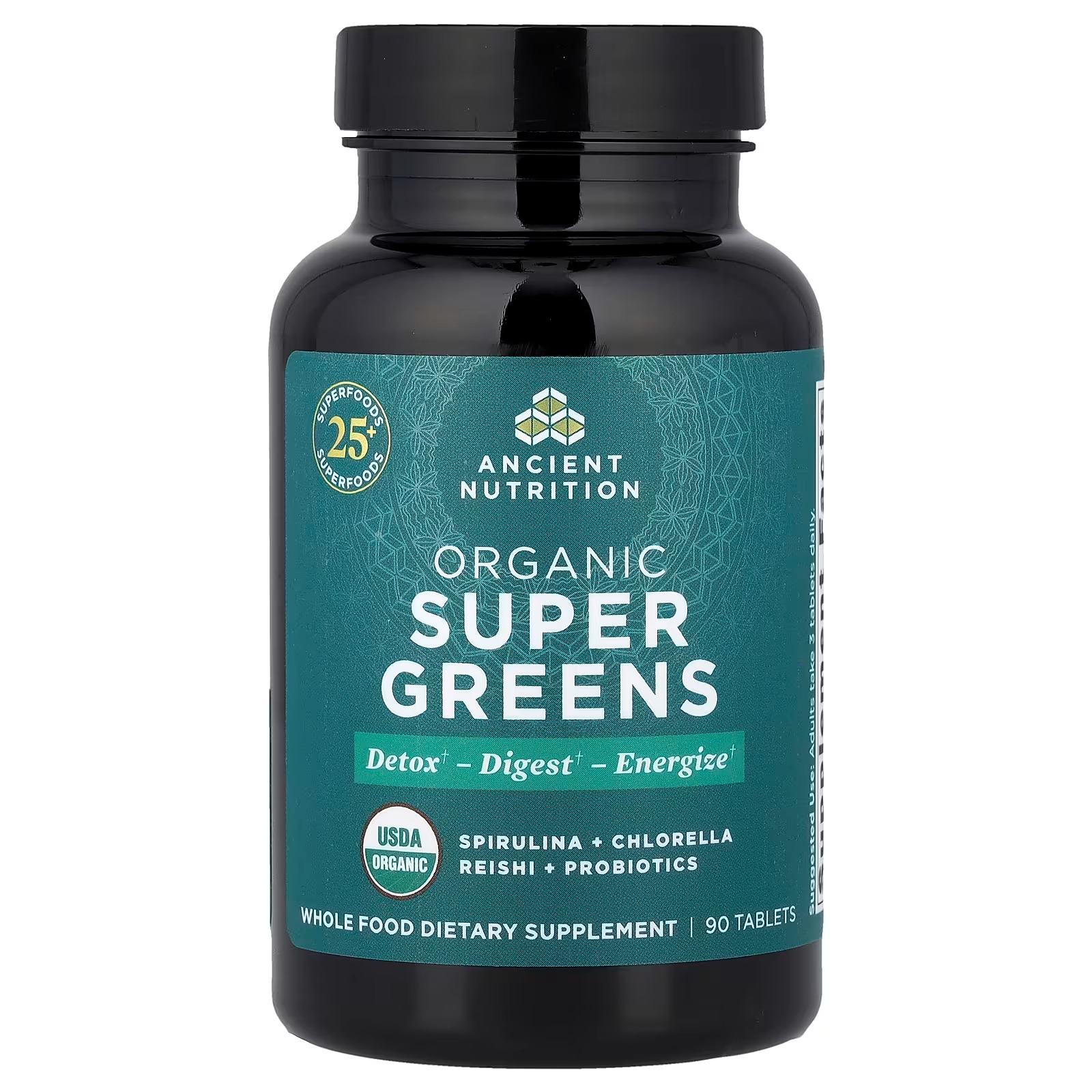 Ancient Nutrition Organic Super Greens Powder – Probiotics, Detox & Alkalize, Greens Supplement