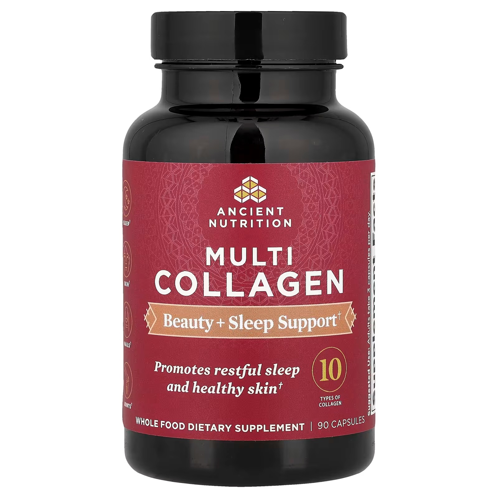 Ancient Nutrition Multi Collagen Capsules 90 Count + Beauty & Sleep 90 Count – Collagen Supplement Set