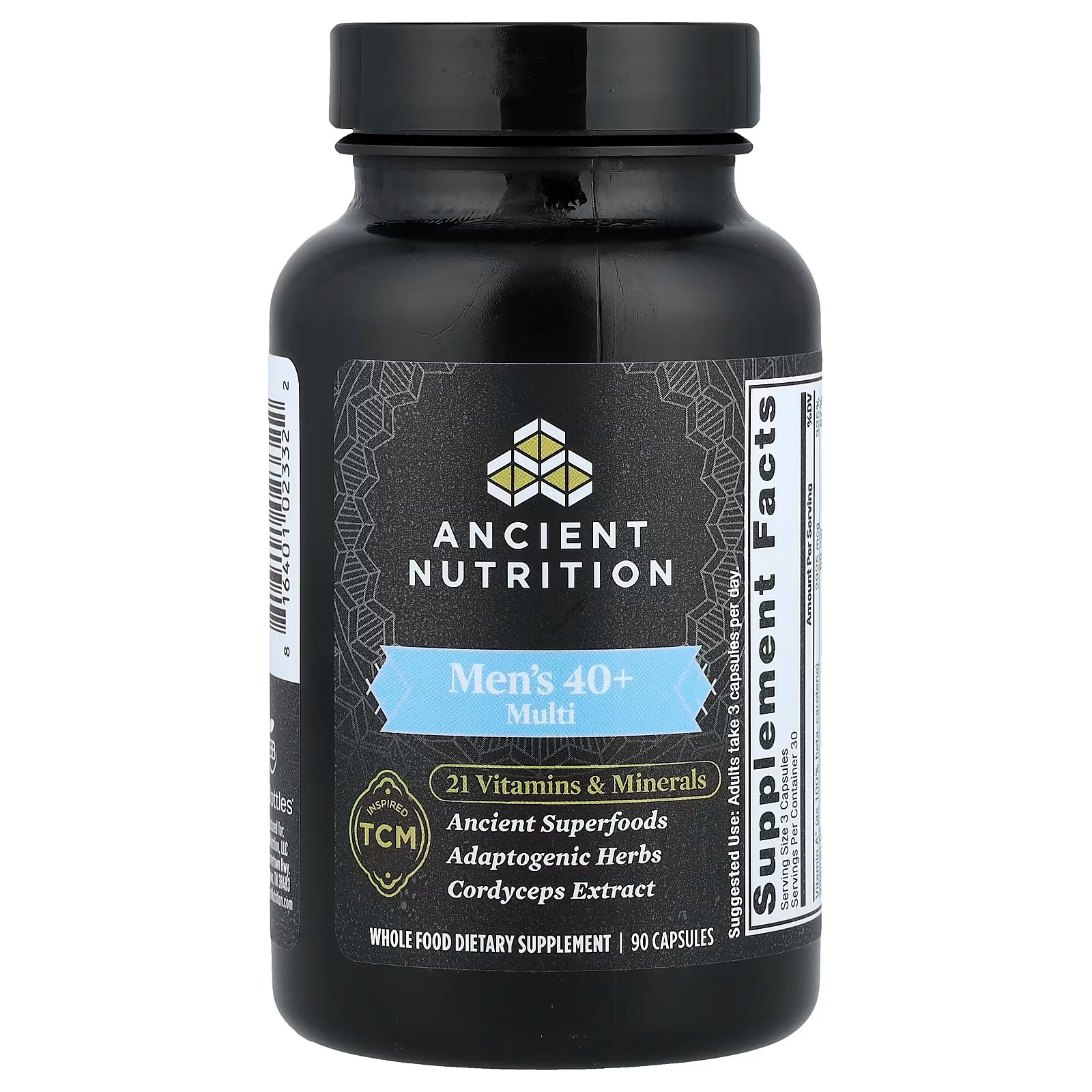 Ancient Nutrition Men’s 40+ 3-Day Multivitamin – 90 Capsules, Daily Men’s Multivitamin Supplement