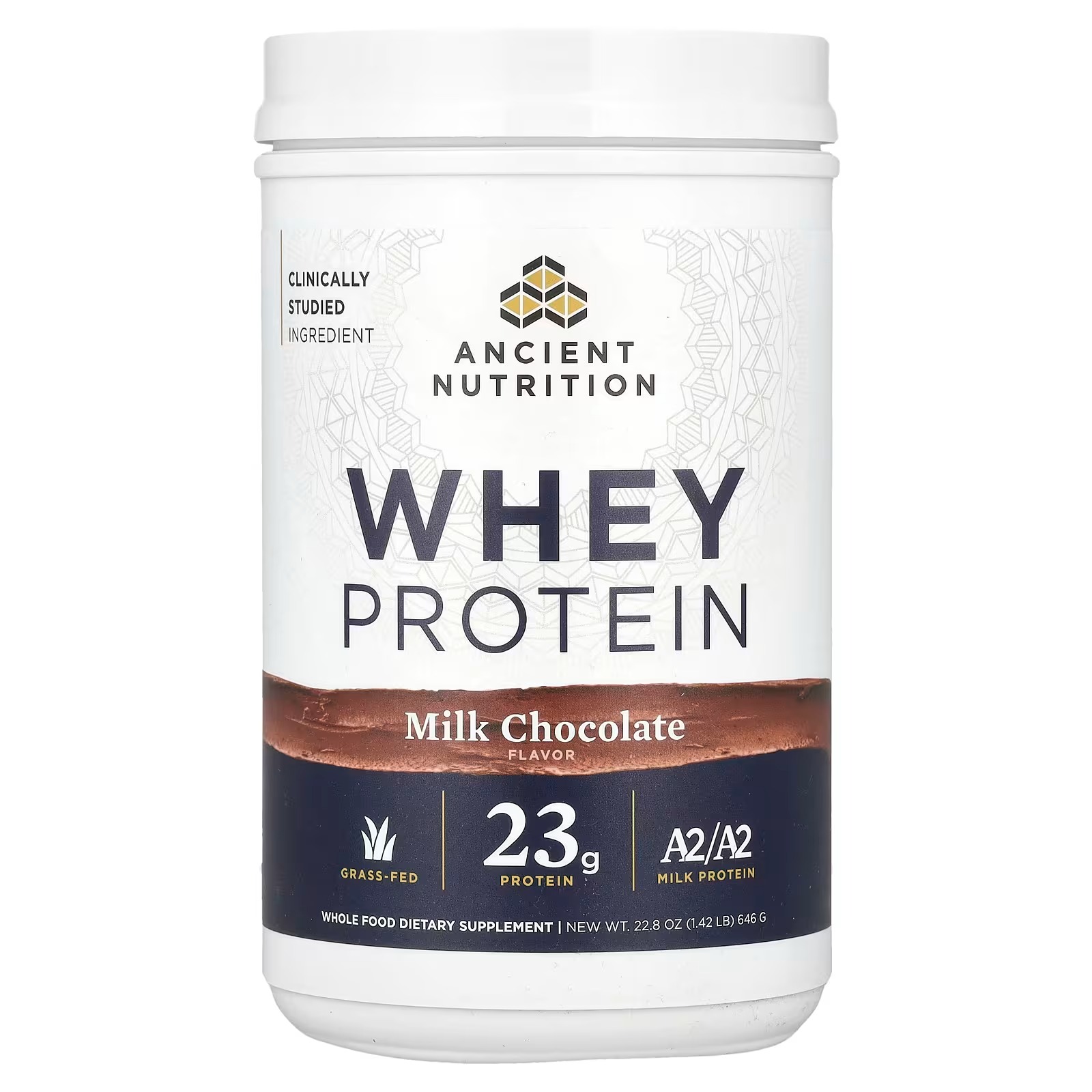 Ancient Nutrition Grass-Fed Whey Protein Powder – Milk Chocolate + Vanilla Bean, 20 Servings Each