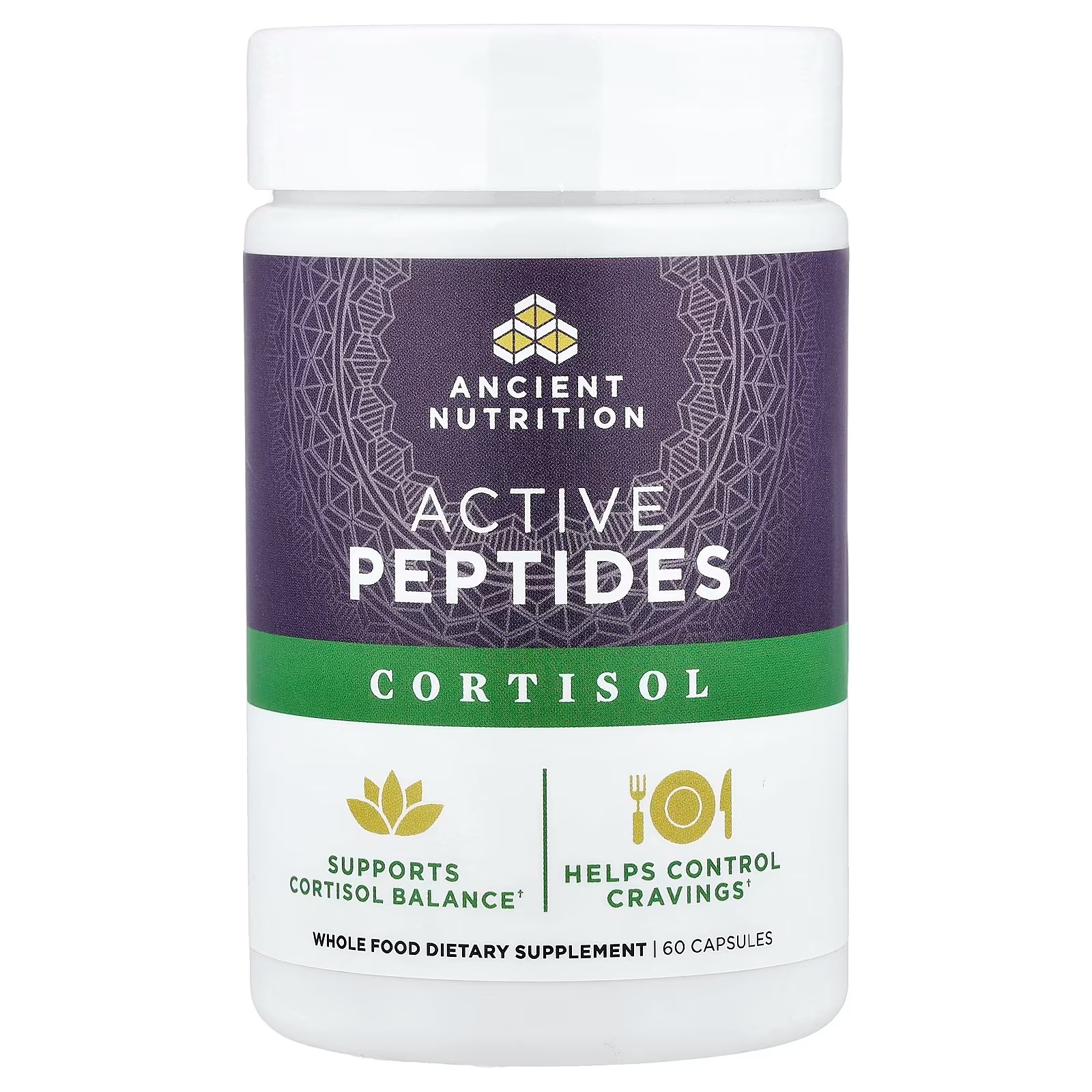 Ancient Nutrition Active Peptides Cortisol Support Capsules – Stress & Wellness Support Supplement