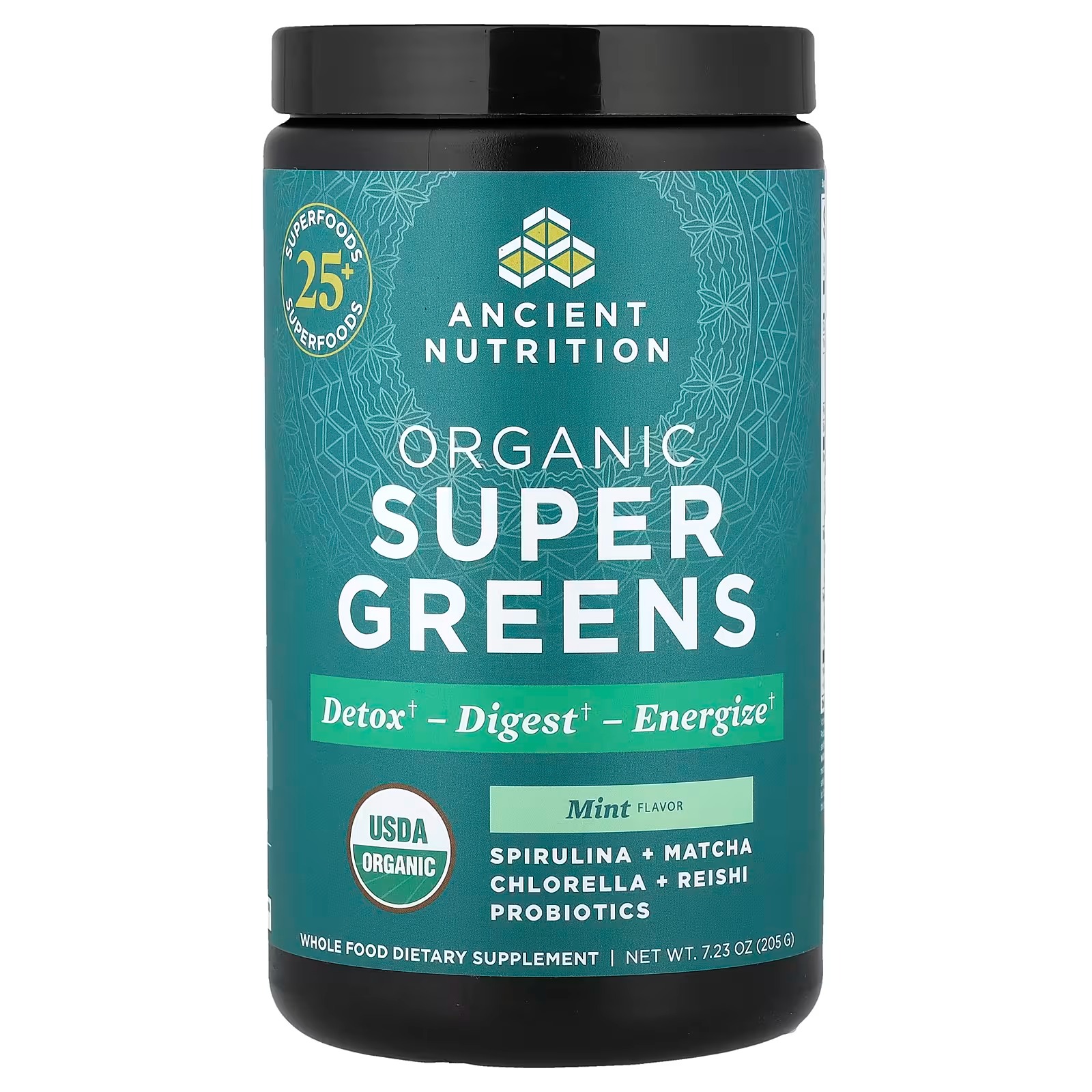 Ancient Nutrition Organic Super Greens Powder – Probiotics, Mint Flavor, Organic Greens Supplemen
