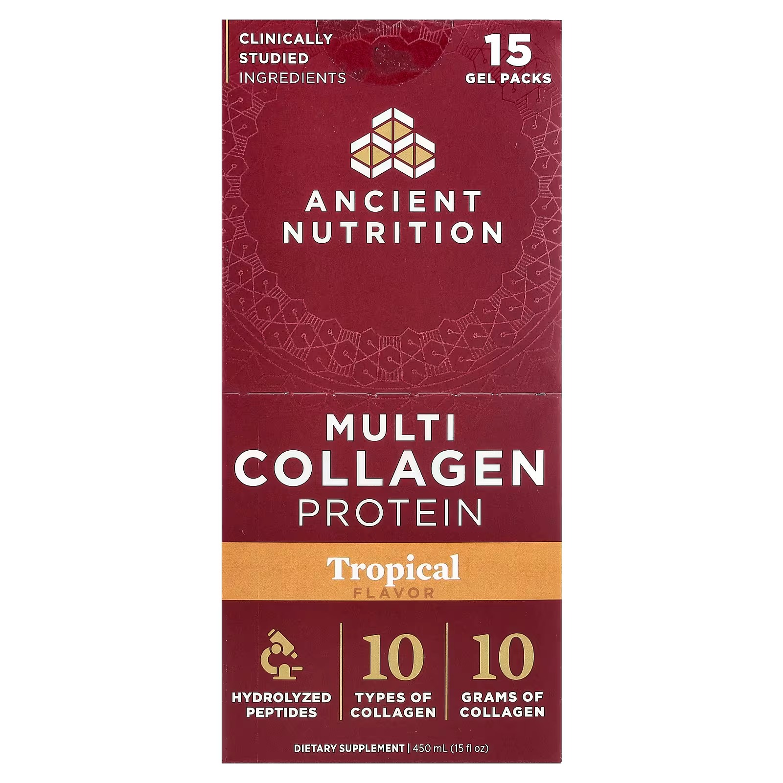 Ancient Nutrition Hydrolyzed Multi Collagen Peptides Gel Packets – Tropical Flavor, Collagen Supplement