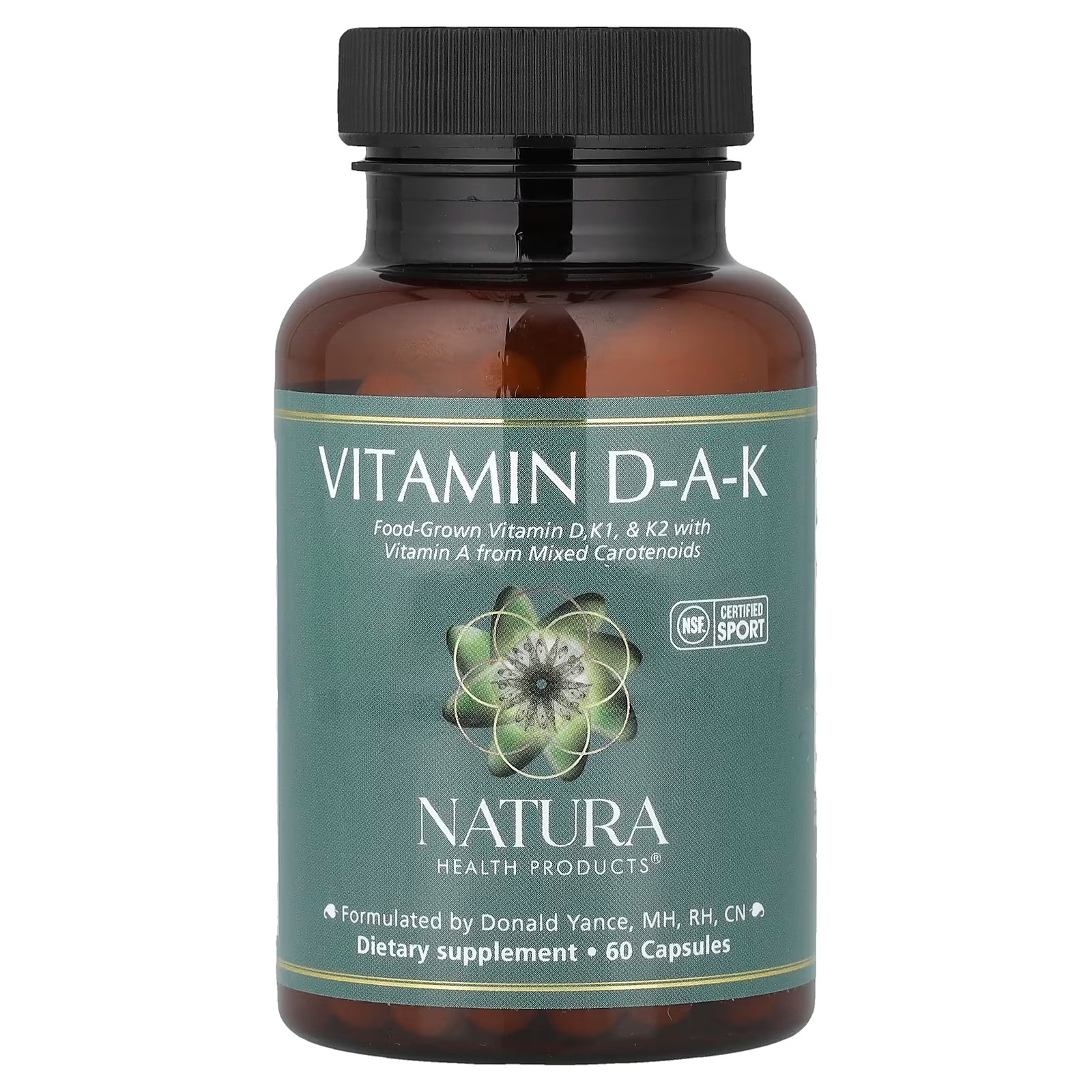 Natura Health Products D-A-K ADK Vitamin D3 5000 IU + K2, K1 & A – 60 Capsules, Vitamin Supplement
