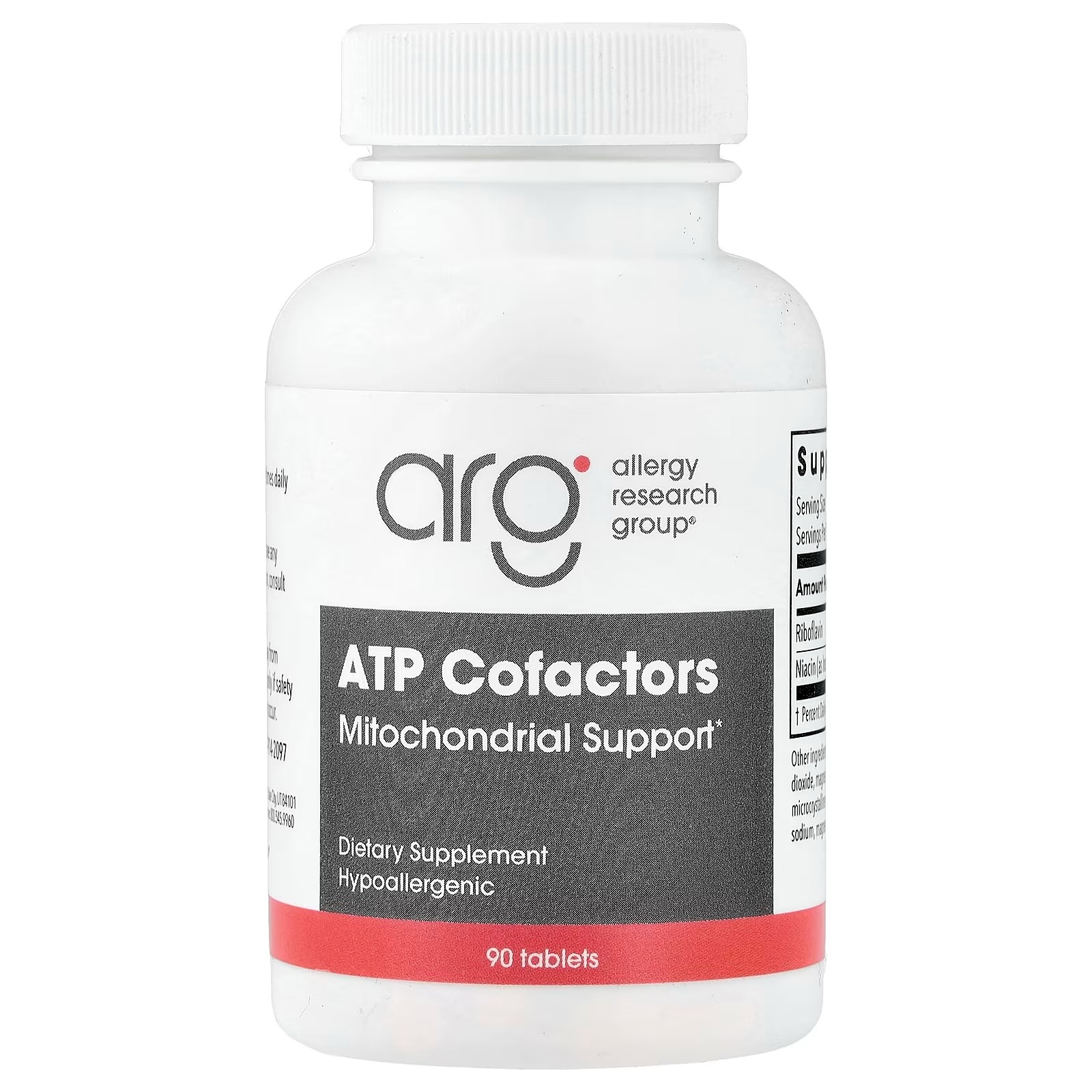 Allergy Research Group ATP Cofactors Mitochondrial Support 90 Tablets – Advanced Cellular Energy & Nutritional Support Supplement