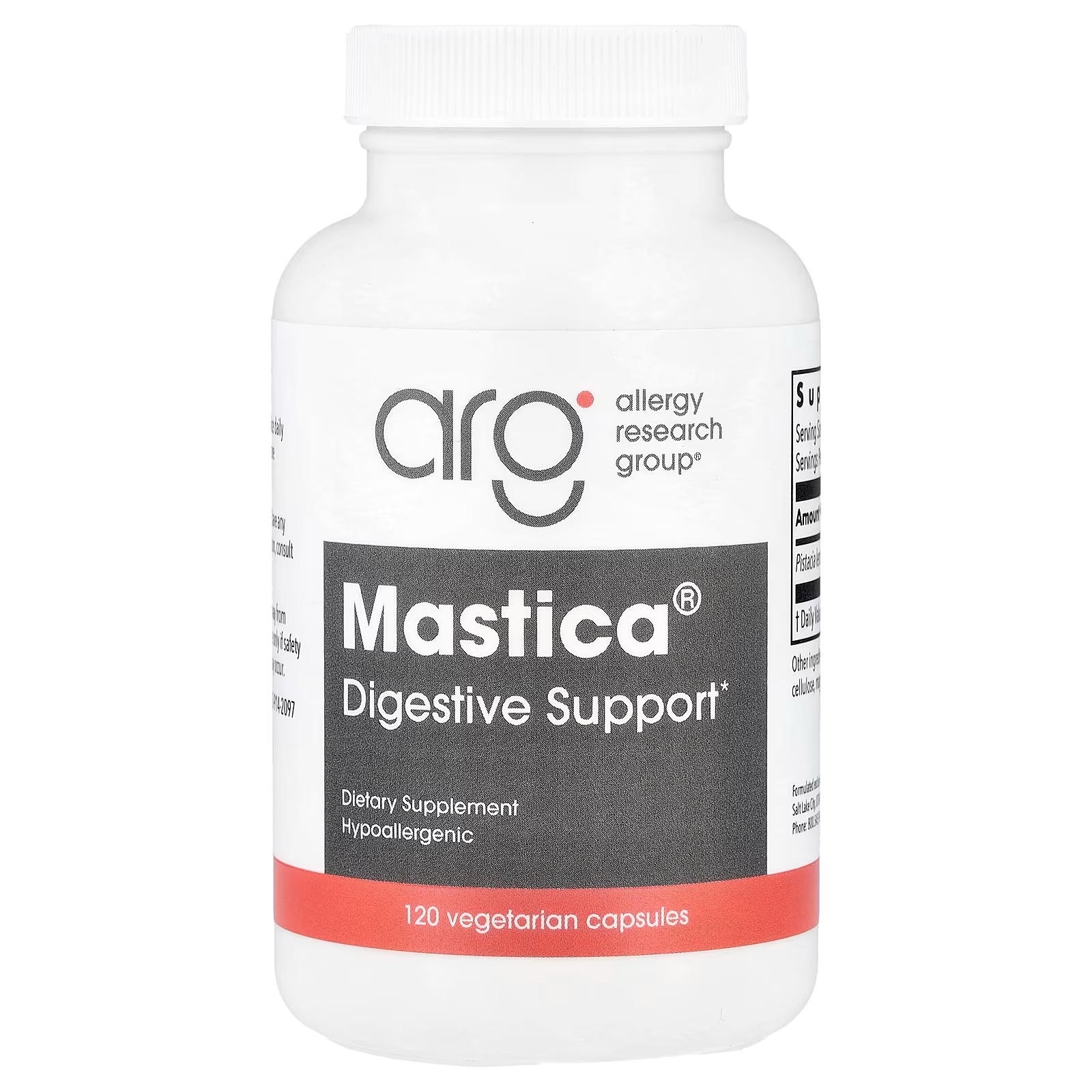 Allergy Research Group Mastica® 500 mg 120 Vegetarian Capsules – Premium Digestive Support & Daily Wellness Supplement