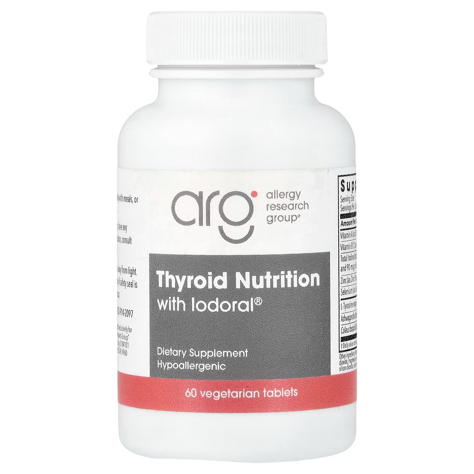 ARG Thyroid Nutrition with Iodine & Selenium 60 Capsules – Comprehensive Thyroid Nutritional Support Supplement