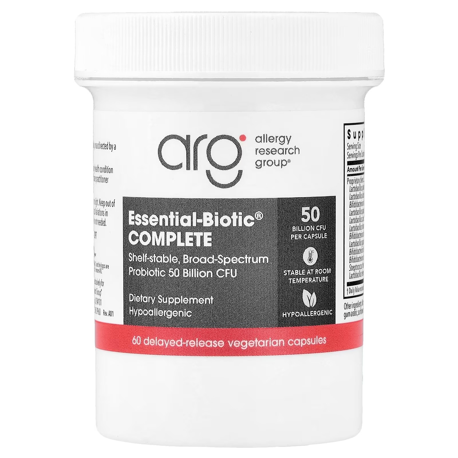 ARG Essential Biotic Complete 50 Billion CFU Probiotic 60 Capsules – Advanced Digestive & Gut Health Support Supplement