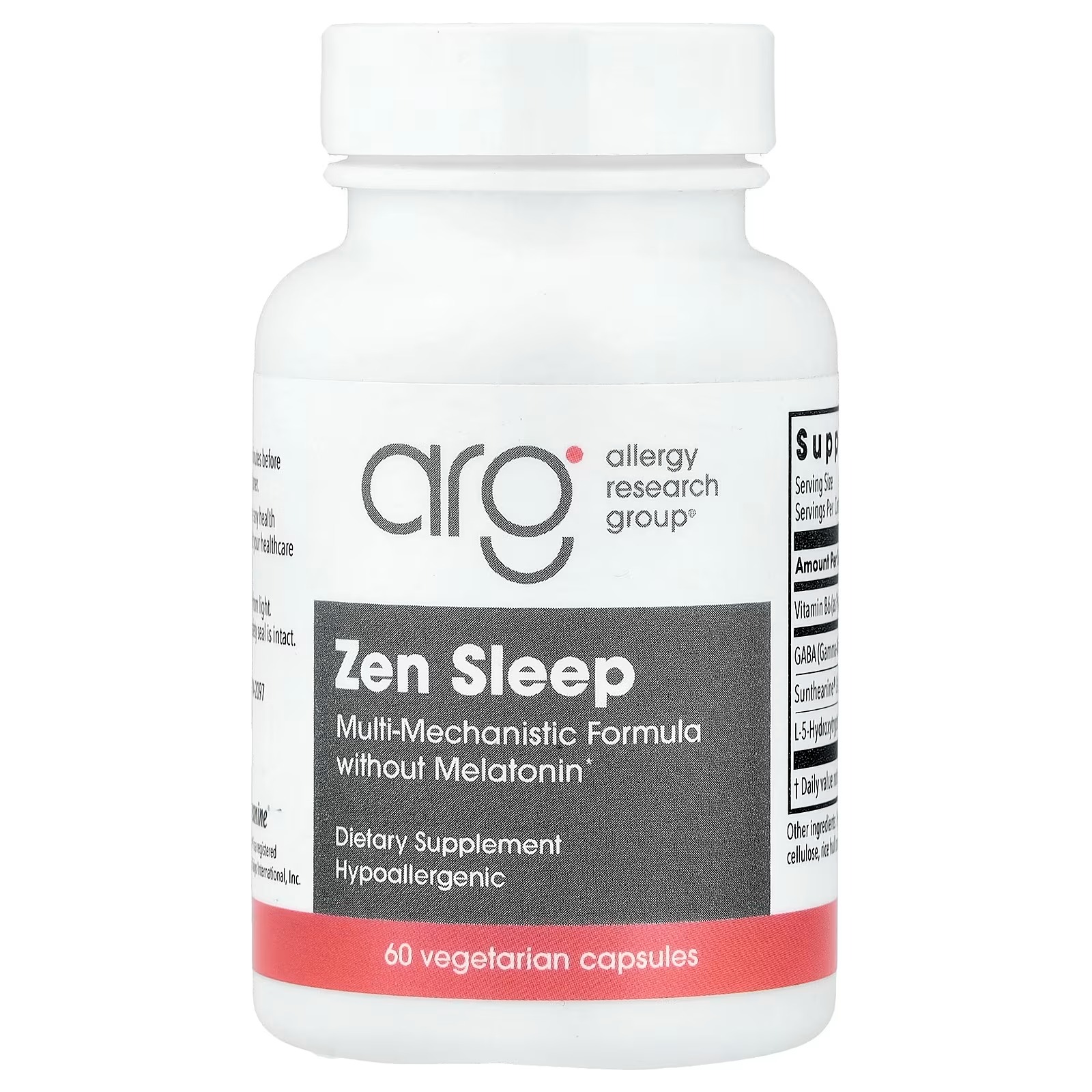 Allergy Research Group ARG Zen Sleep with L-Theanine, GABA & 5-HTP 60 Capsules – Advanced Sleep & Relaxation Support Supplemen