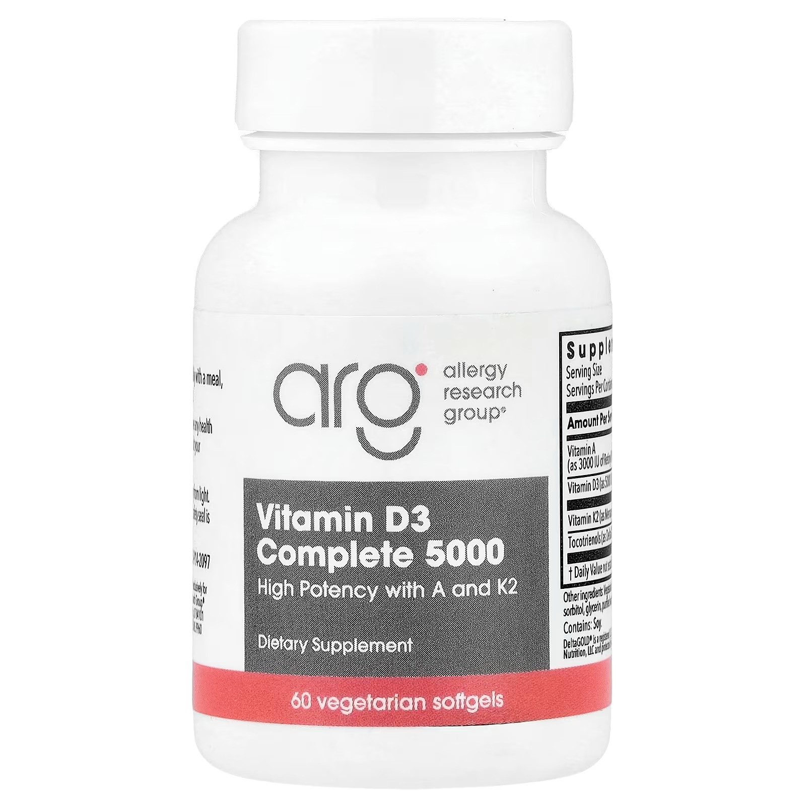 ARG Vitamin D3ARG Vitamin D3 Complete 5000 IU 60 Capsules – High Potency Vitamin D3 Supplement for Bone, Immune & Daily Wellness Support Complete 5000 IU 60 Capsules – High Potency Vitamin D3 Supplement for Bone, Immune & Daily Wellness Support