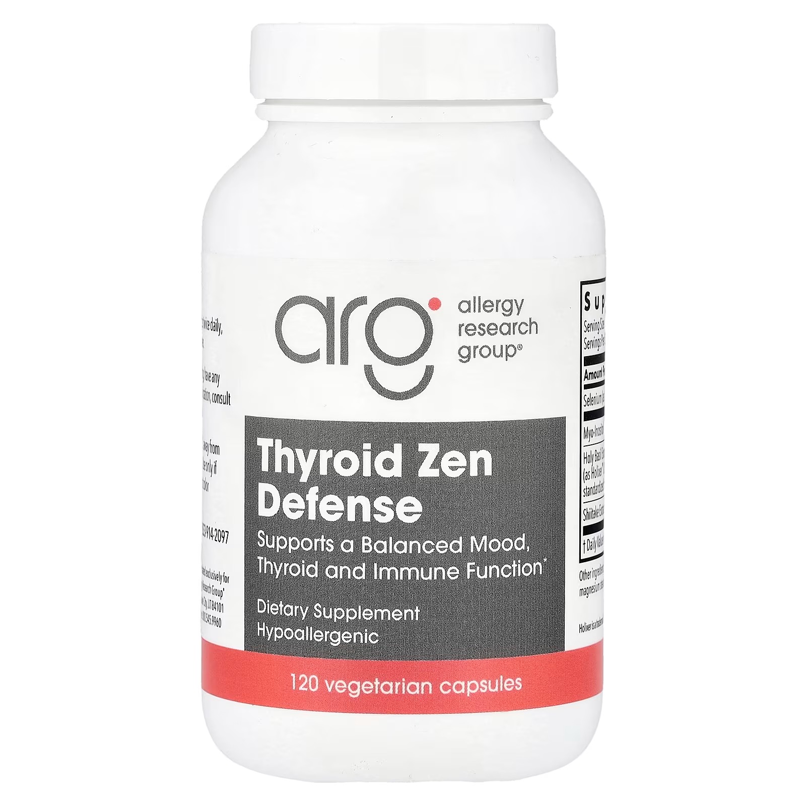 Allergy Research Group Thyroid Zen Defense 120 Capsules – Advanced Thyroid Nutritional Support & Daily Wellness Supplement