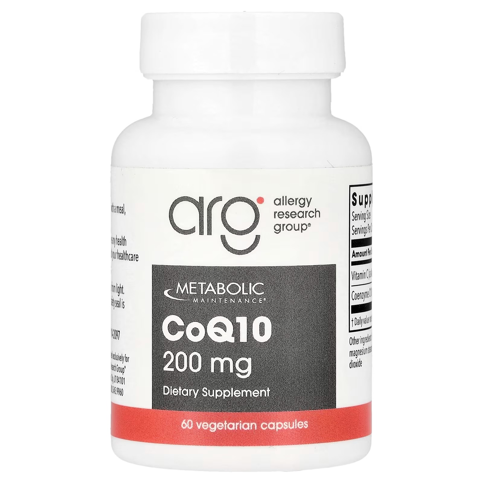 Metabolic Maintenance CoQ10 200 mg 60 Vegetarian Capsules – High Potency Coenzyme Q10 Supplement for Heart, Energy & Antioxidant Support
