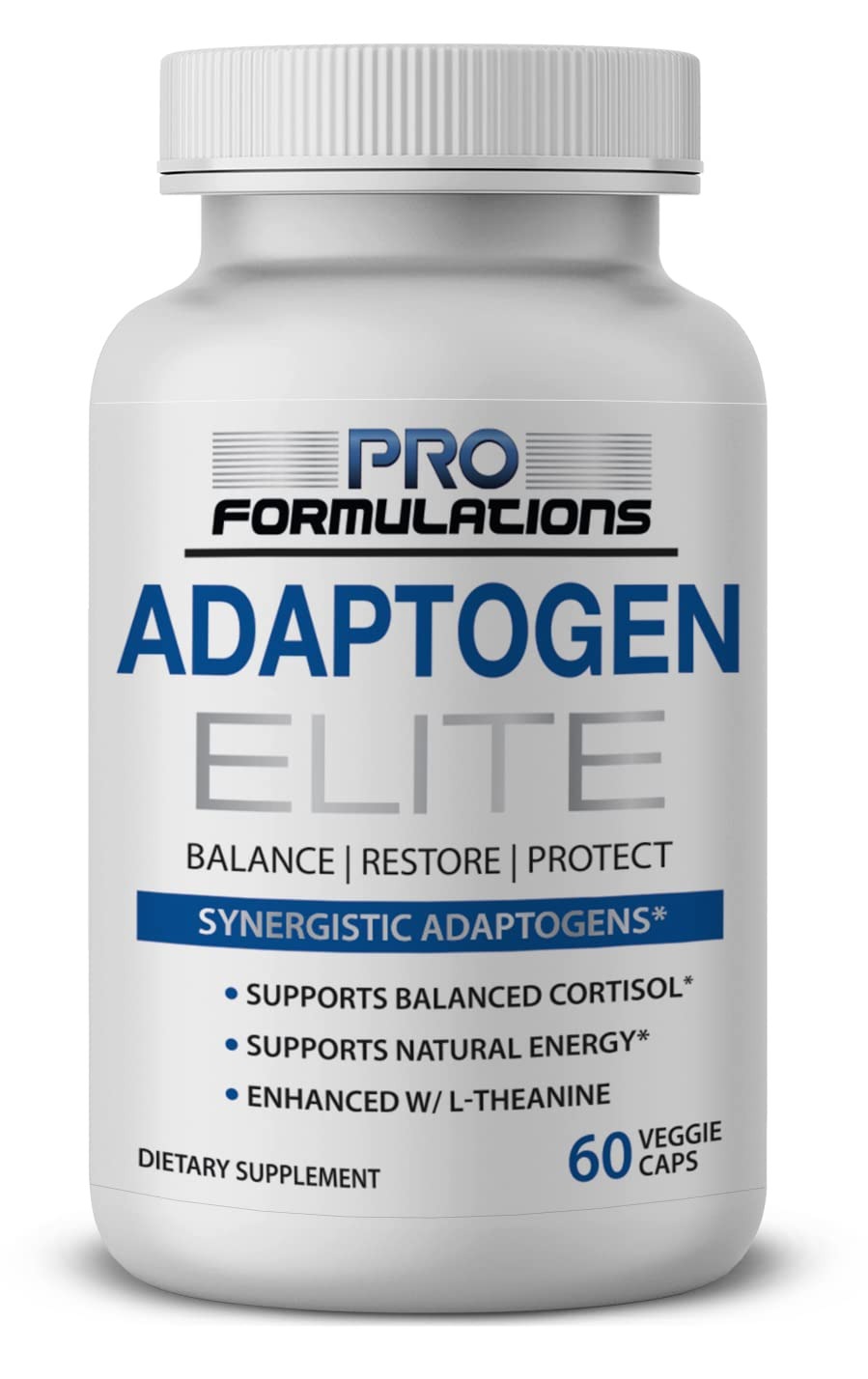 Pro Formulations MD Adaptogen Elite Synergistic Blend 60 Vegetarian Capsules – Rhodiola, Ashwagandha, Astragalus, Schisandra, Eleuthero & L-Theanine