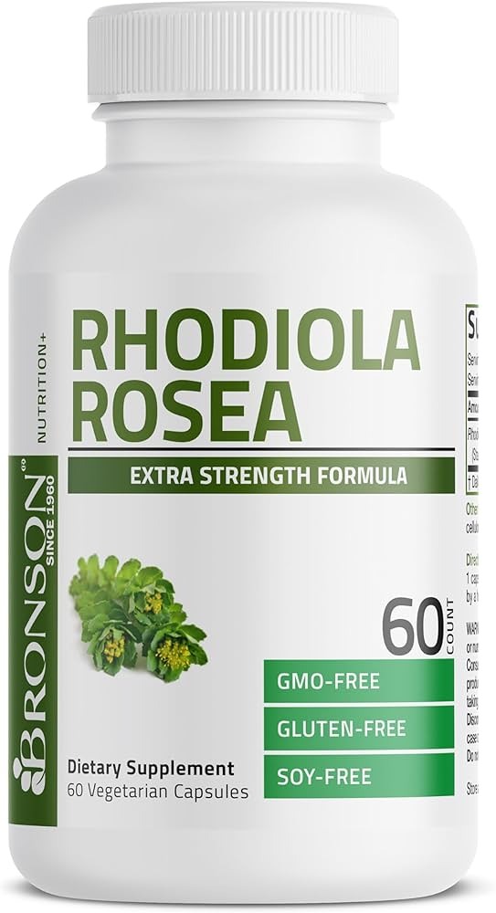 Bronson Rhodiola Rosea Vegetarian Capsules – Premium Rhodiola Herbal Supplement for Stress, Energy, Focus & Daily Wellness in Pakistan